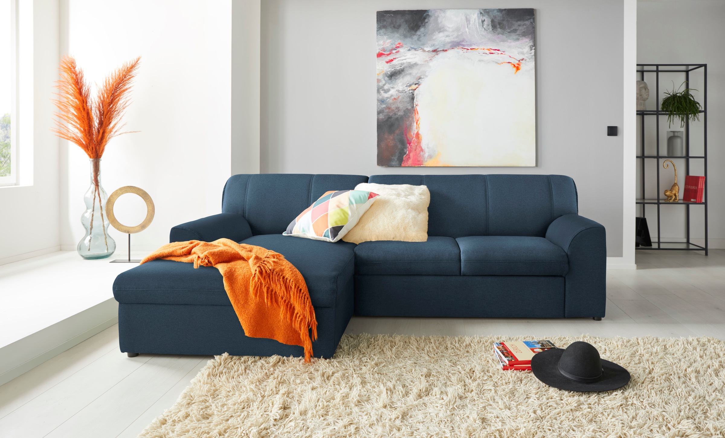 DOMO collection Ecksofa »Topper, elegant und zeitlos, kompaktes Stellmaß 24 günstig online kaufen