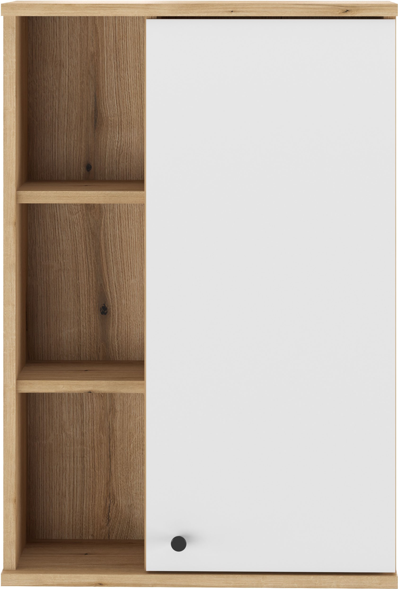 INOSIGN Hängeschrank »Oslo, Badschrank mit Knopfgriff, Wandschrank im skandinavischen Design«, in der Türfarbe Weiß oder Grau verfügbar, ausreichend Stauraum