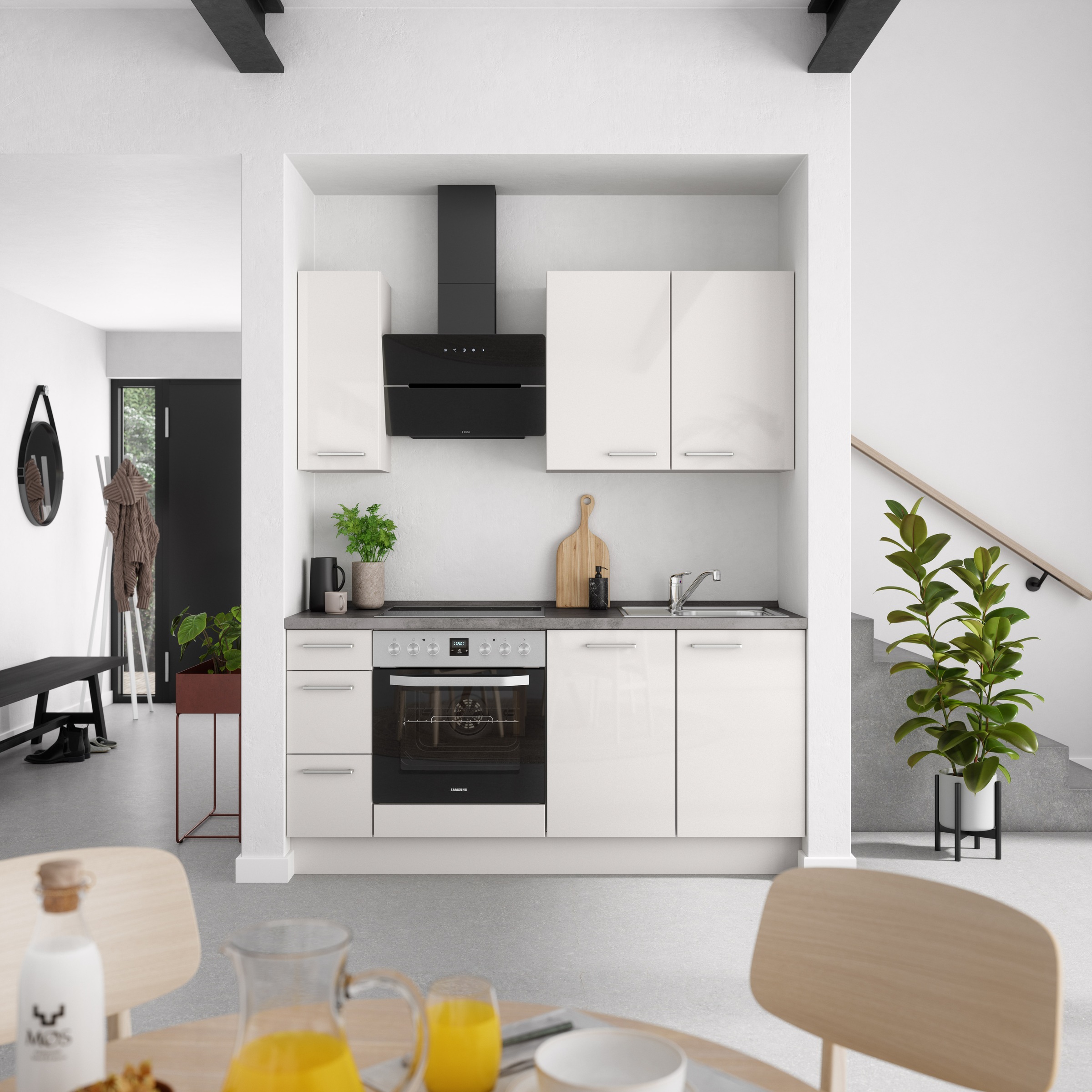 nobilia® Küchenzeile »"Flash II"«, vormontiert, Ausrichtung wählbar, Breite 180 cm, wahlw. mit E-Geräten