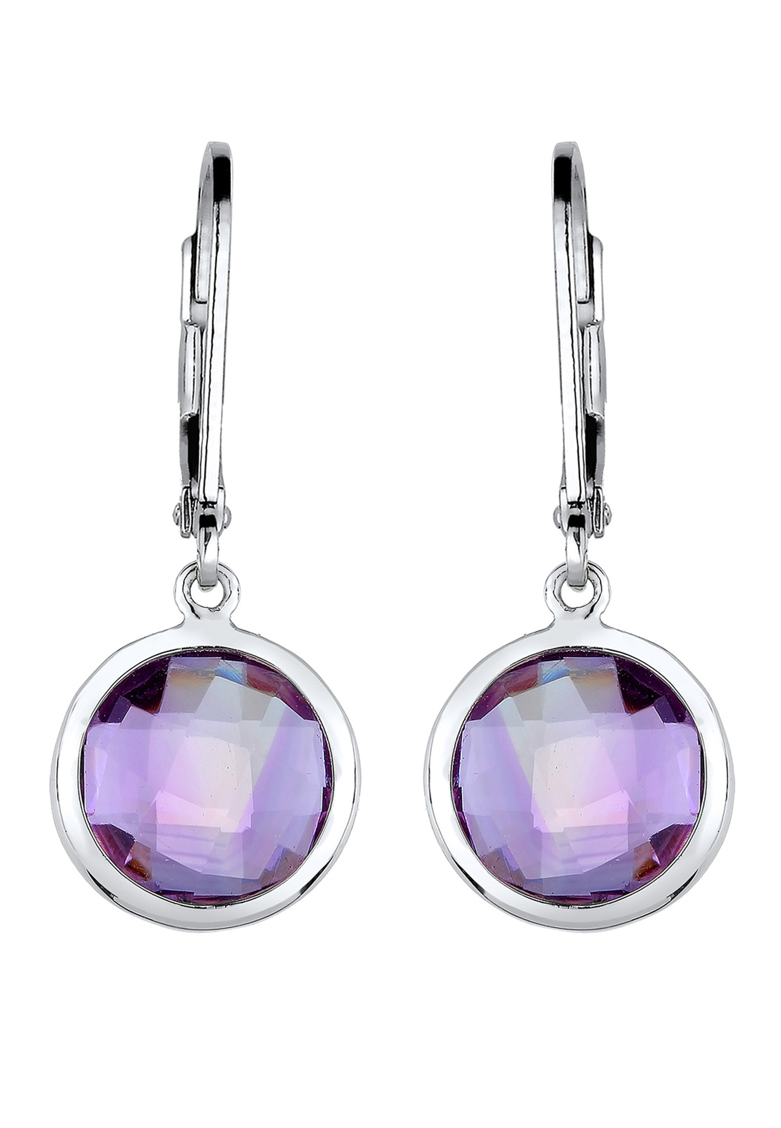 Elli Paar Ohrhänger »Ohrhänger Amethyst Hell Lila 925 Sterling Silber«