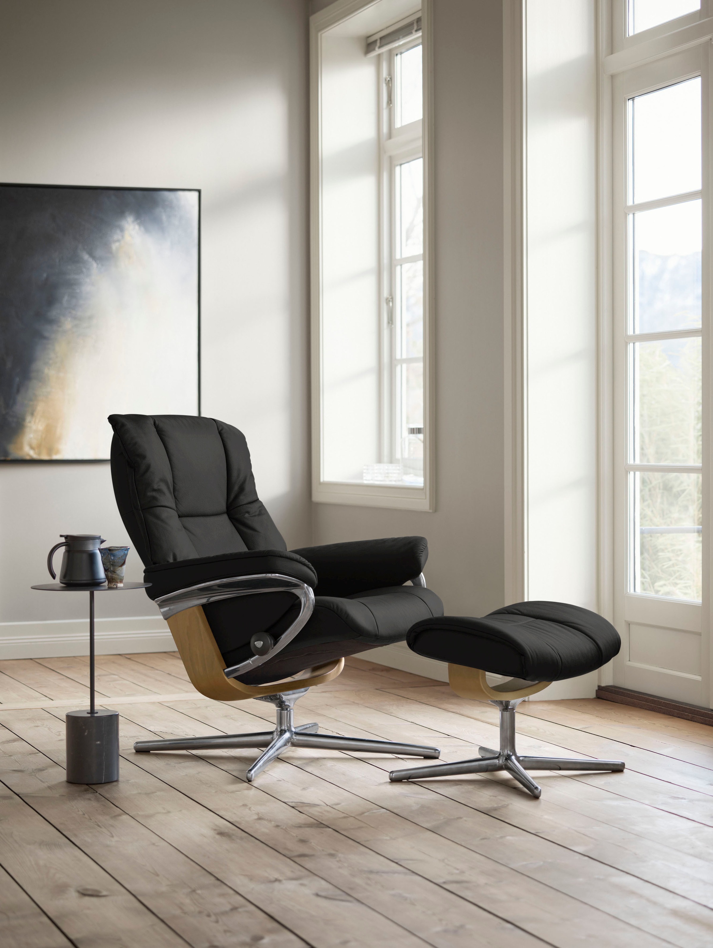 Stressless® Relaxsessel »Mayfair«, mit Cross Base, Größe S, M & L, Holzakzent Eiche