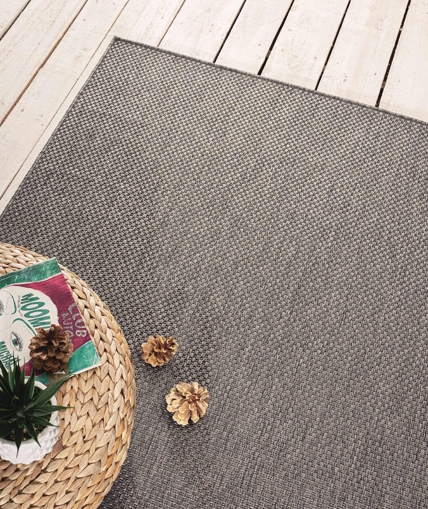 the carpet Teppich »Mistra round«, rund, 1 mm Höhe, moderner robuster In und Outdoor Teppich
