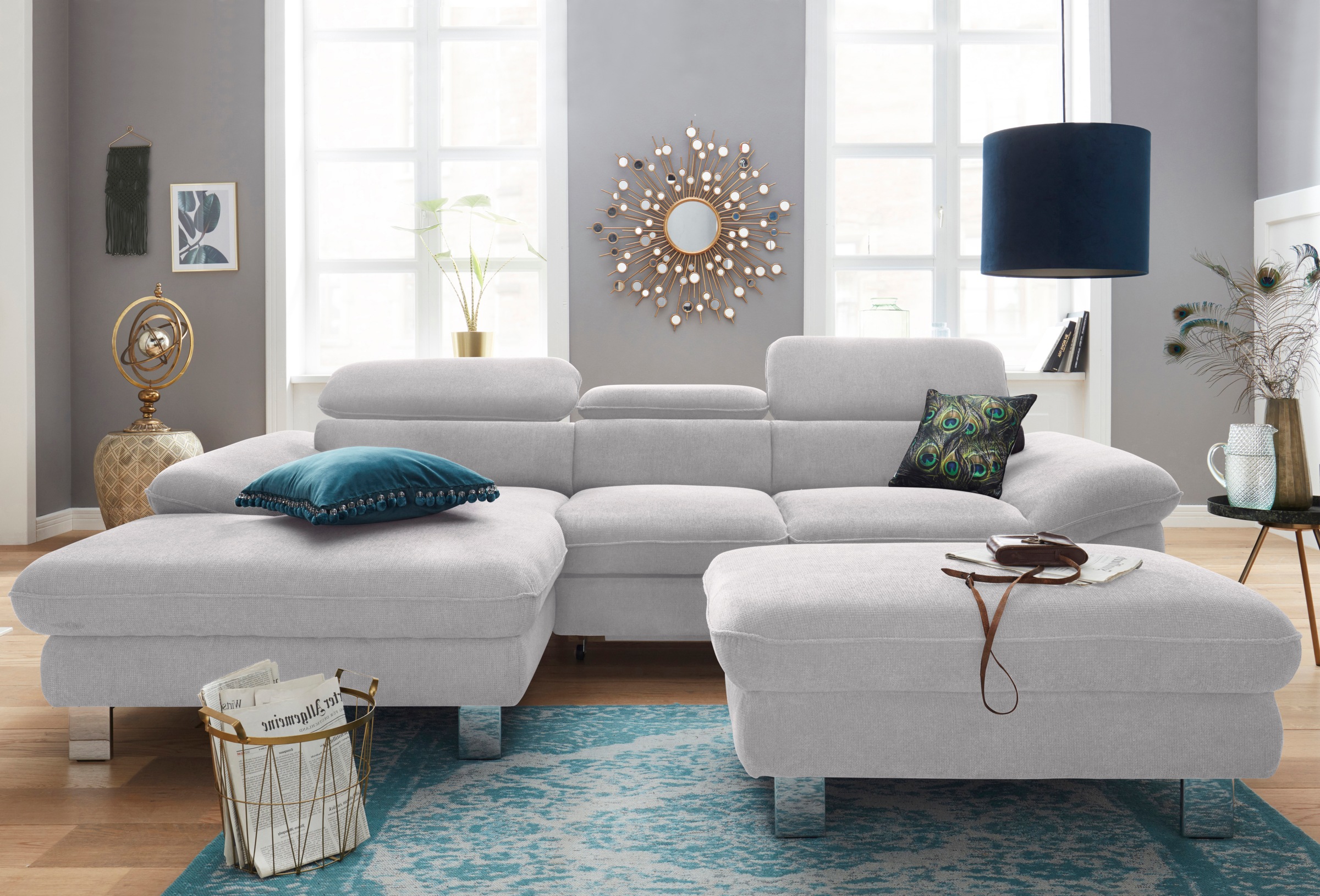 COTTA Ecksofa »Driver L-Form« mit Kopfteilverstellung, wahlweise mit Bettfu günstig online kaufen