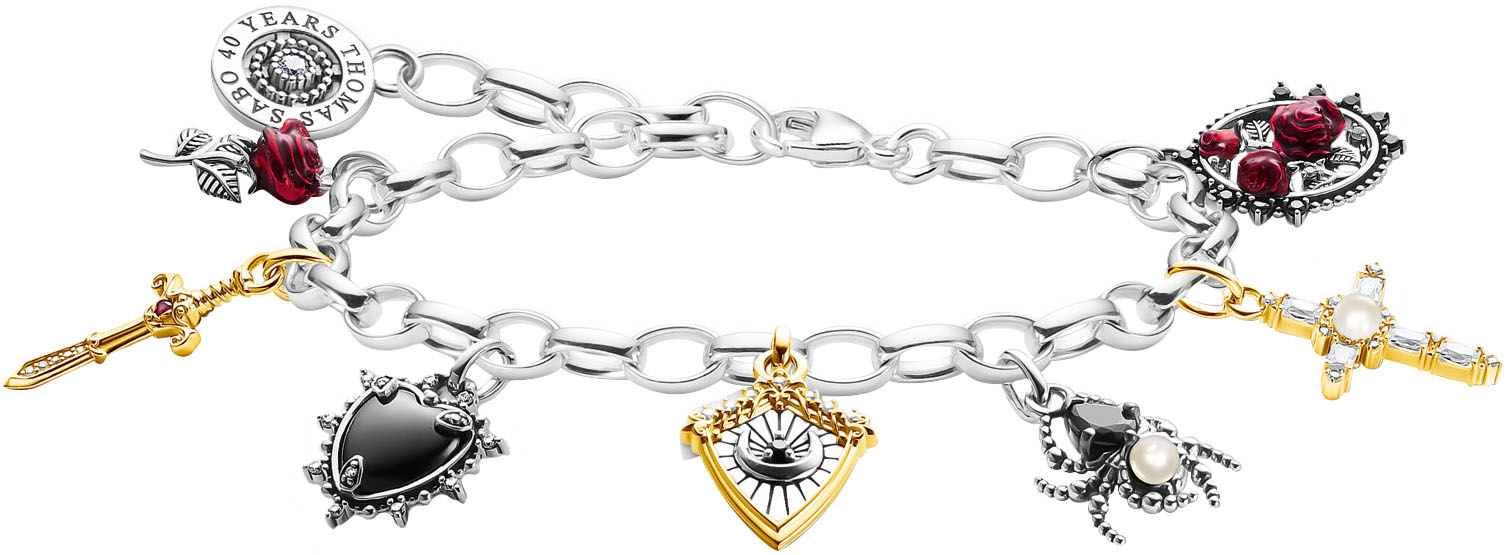 Thomas Sabo Armband »True Romance, Kreuz, Rosé, Spinnen-Optik« Mit Zirkonia (synth.), Saphir (synth.) - Mit Süßwasserzuchtperle