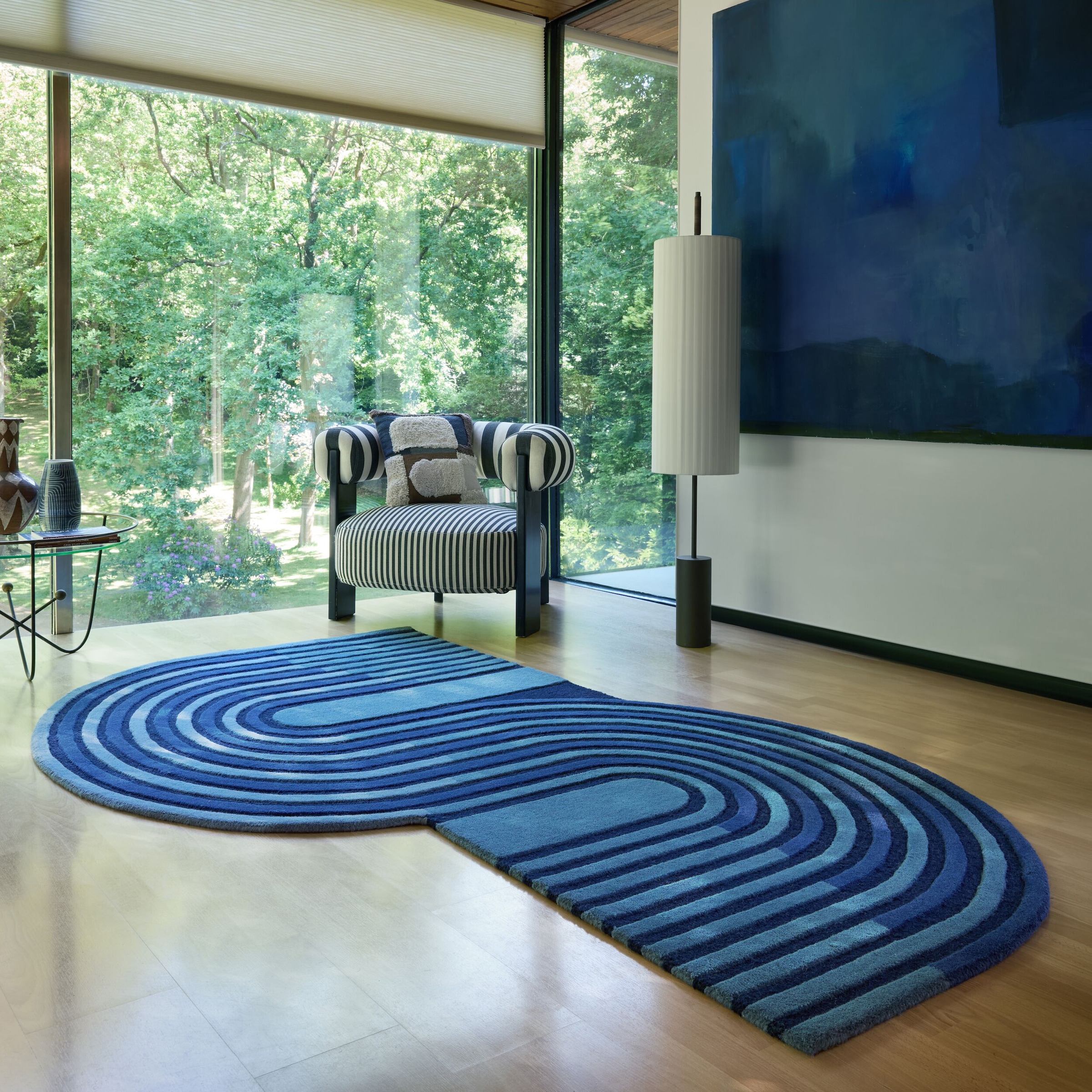 FLAIR RUGS Wollteppich »Conway Retro« rechteckig 12 mm Höhe Hoch-Tief-Struk günstig online kaufen