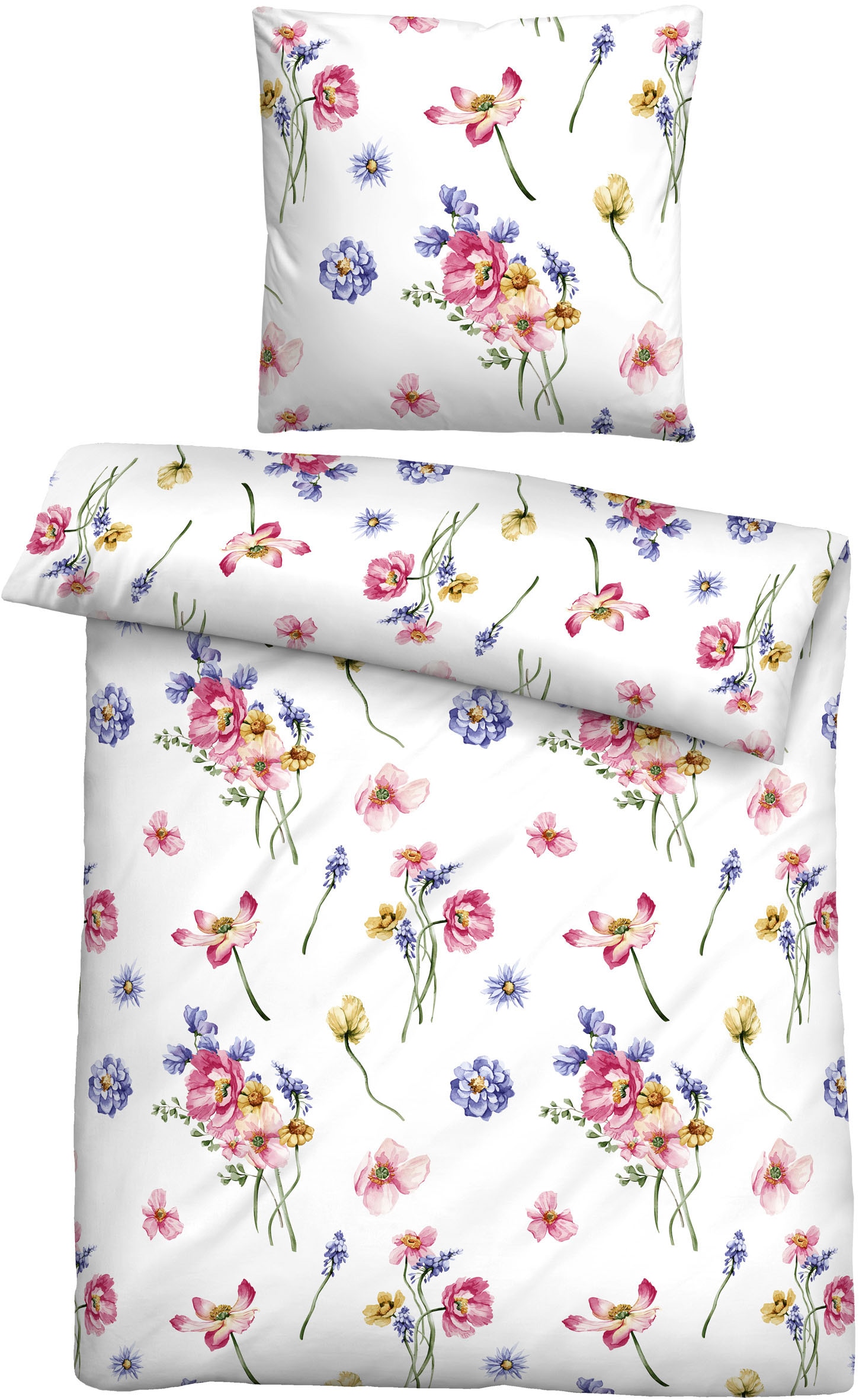 Biberna Bettwäsche »26319« 2 absolut bügelfrei, 100% Baumwolle, mit Reißverschluss, ganzjährig