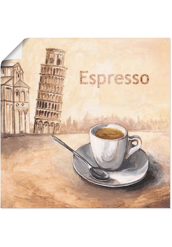 Artland Wandbild »Espresso in Pisa«, Kaffee Bilder, (1 St.), in vielen Größen &... kaufen