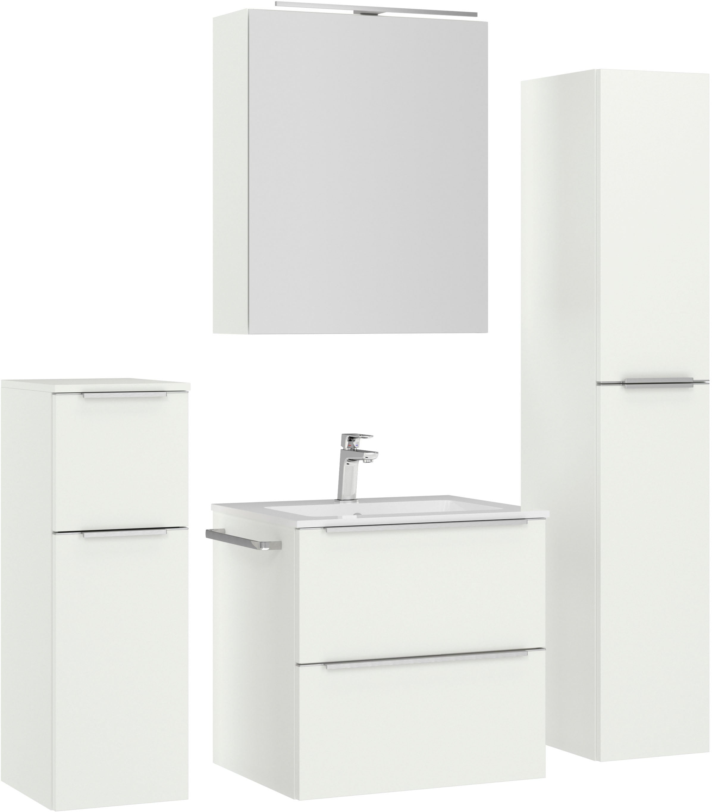 nobilia® Badmöbel-Set »Levere« vormontiert, mit Soft-Close, 4 Stk. tlg. günstig online kaufen