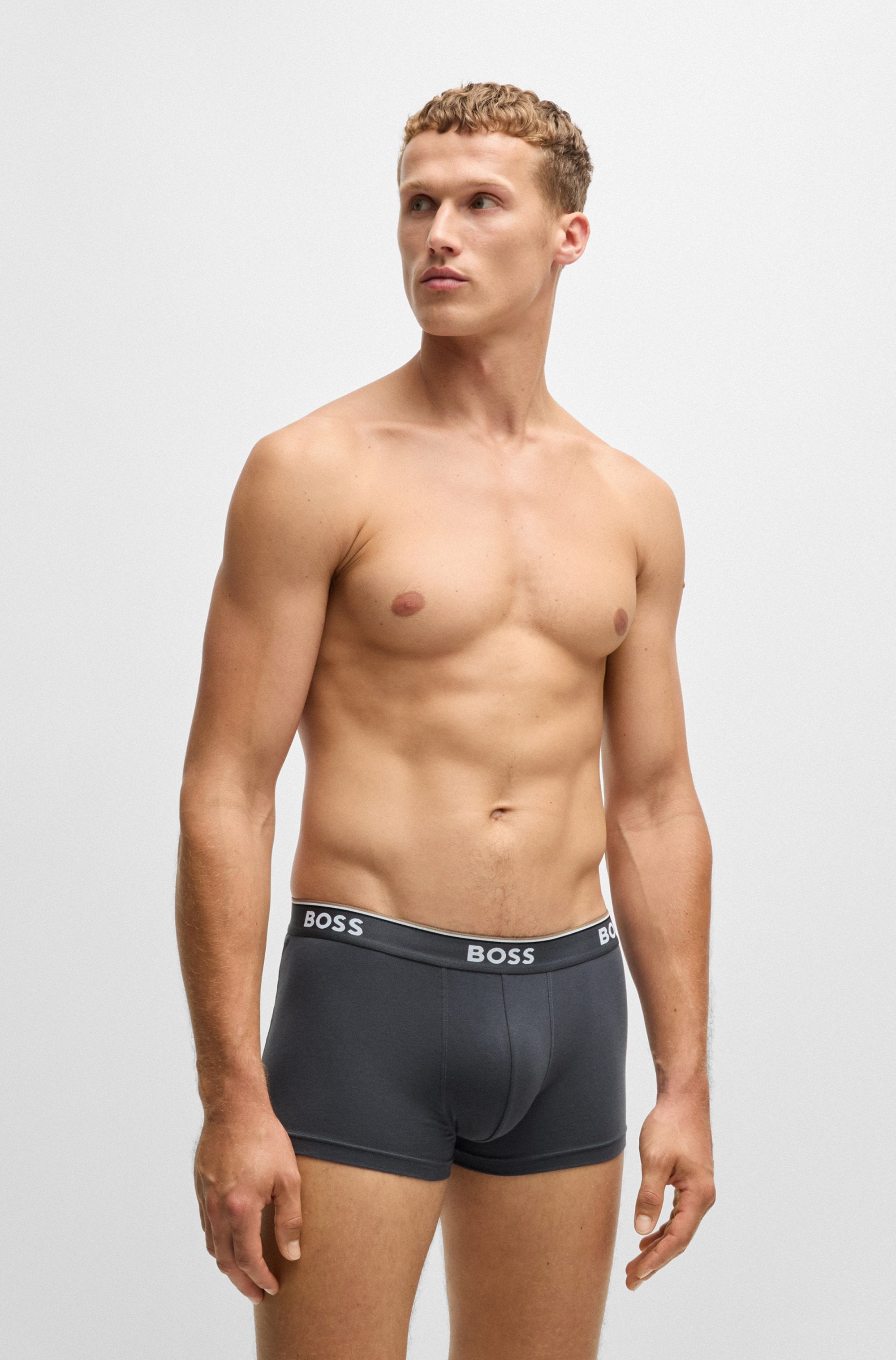 BOSS Boxer »TRUNK 3 PACK«, (3 St.), BOSS Schriftzug auf dem Bund