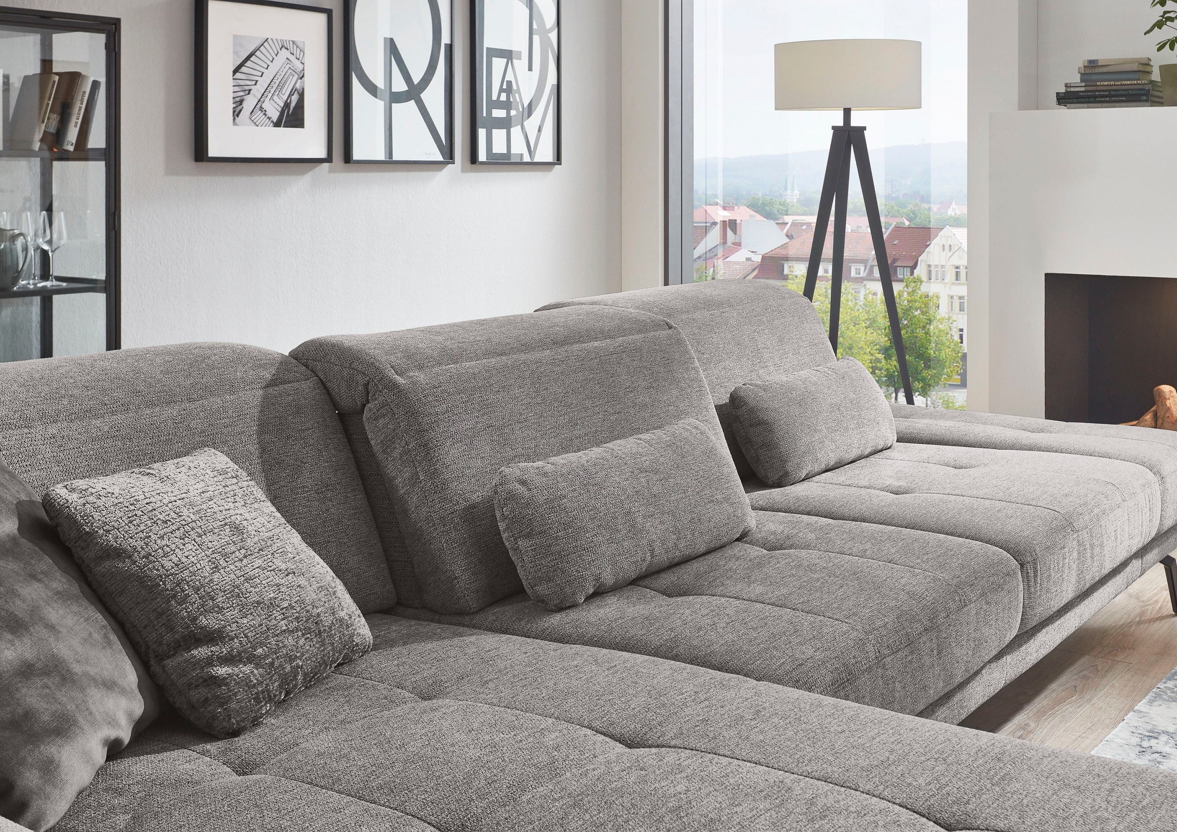 Die PlanBar Ecksofa »MP-IN20126 L-Form«, mit Kopfteilverstellung, optional Sitztiefen- & Armteilverstellung
