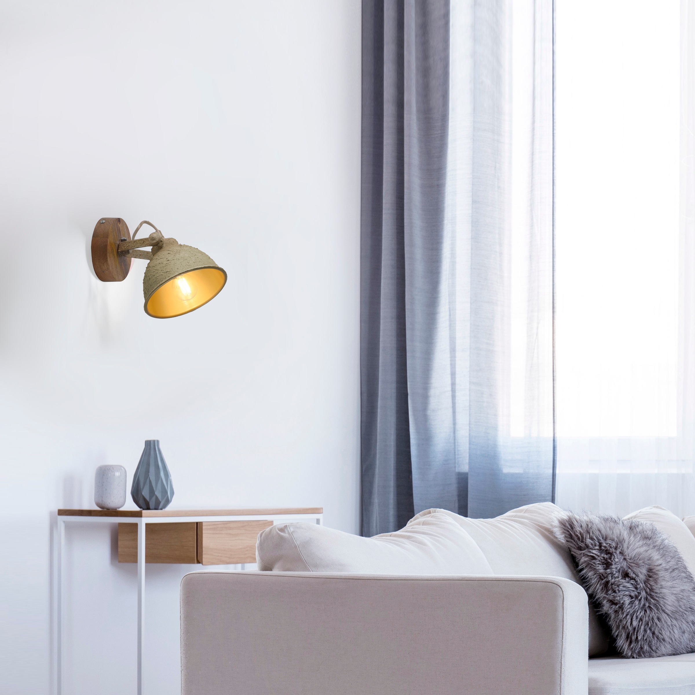 JUST LIGHT Wandleuchte »SAMIA«, 1 flammig, Leuchtmittel E14 | ohne Leuchtmittel, ExklusiveE14