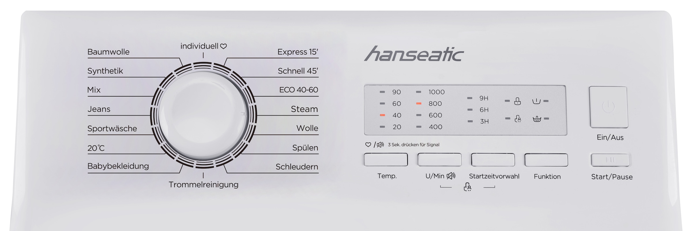 Hanseatic Waschmaschine »HTW610C«, 6,0 kg, 1000 U/min