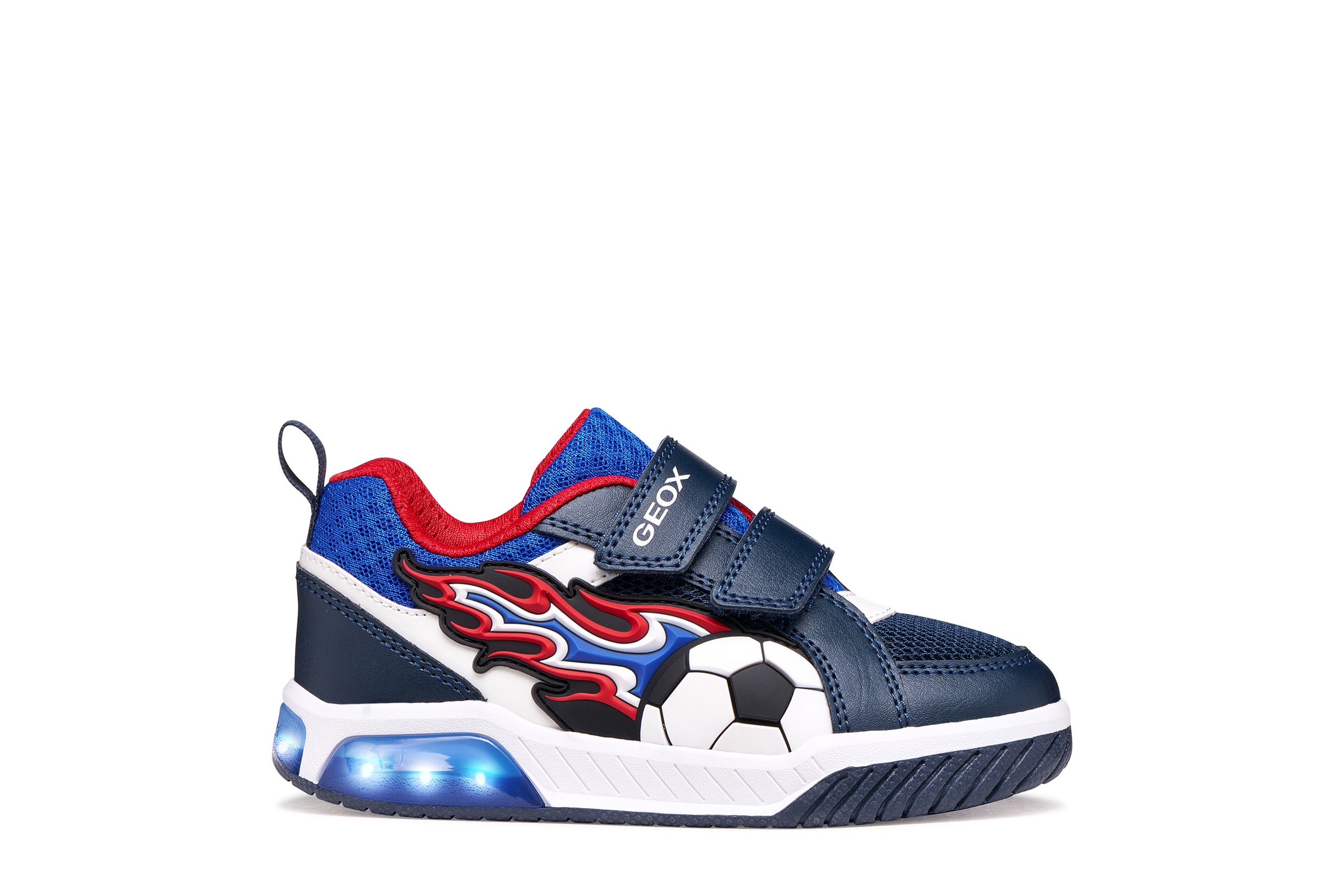 Geox Sneaker »J INEK BOY«  Klettschuh mit Blinkfunktion, Größenschablone zum Download