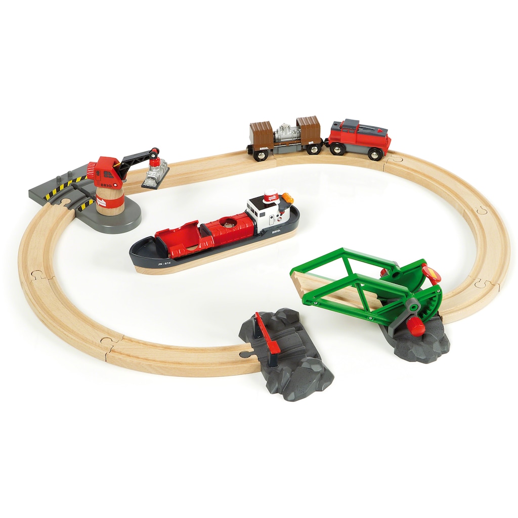 BRIO® Spielzeug-Eisenbahn »BRIO® WORLD, Container Hafen Set«, (Set)