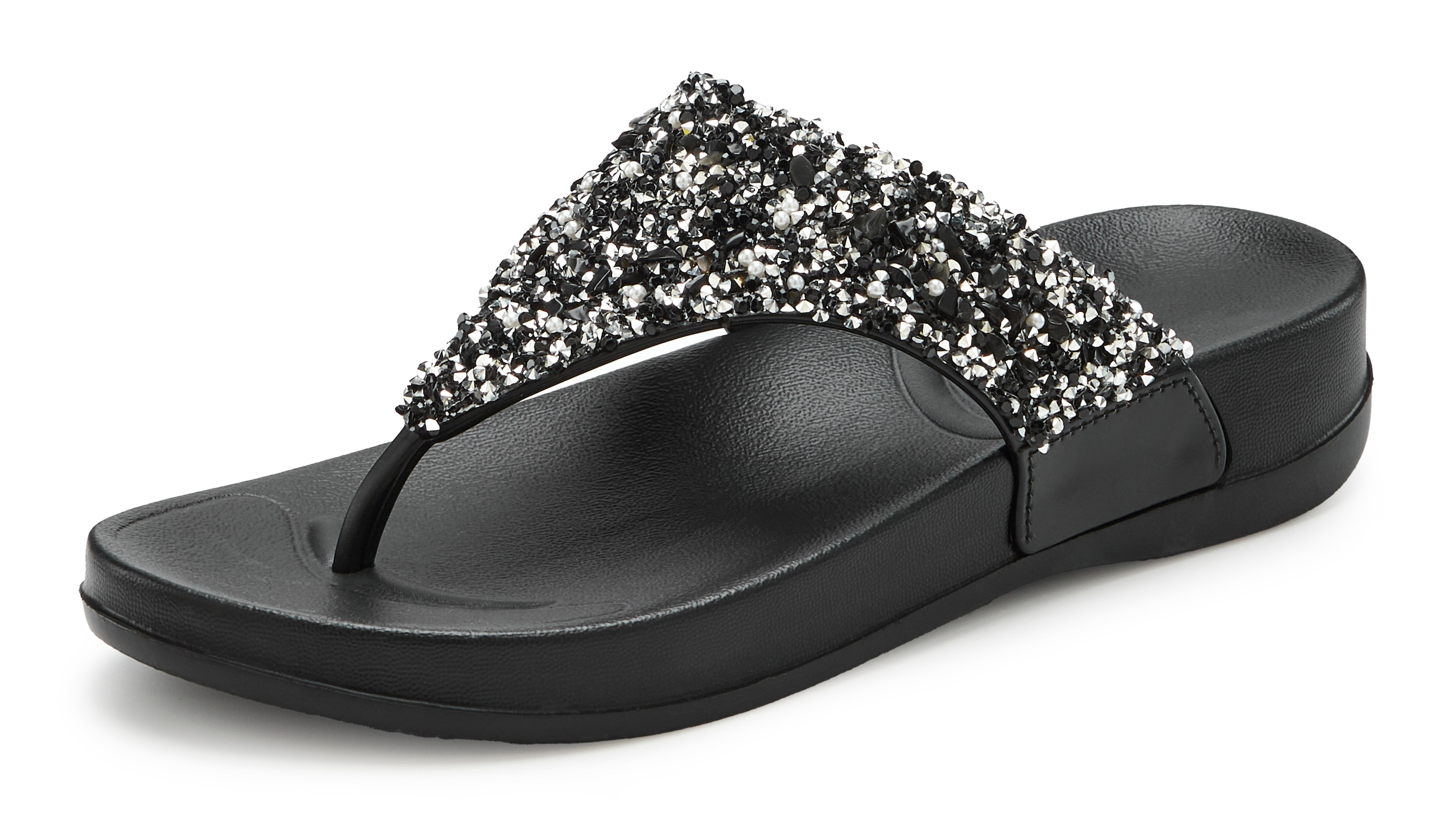 Vivance Badezehentrenner »Flip Flop, Badelatsche, Badeschuhe, Pantolette, Zehentrenner,«  NEU Sommerschuh mit modischem Glitzerdetail VEGAN