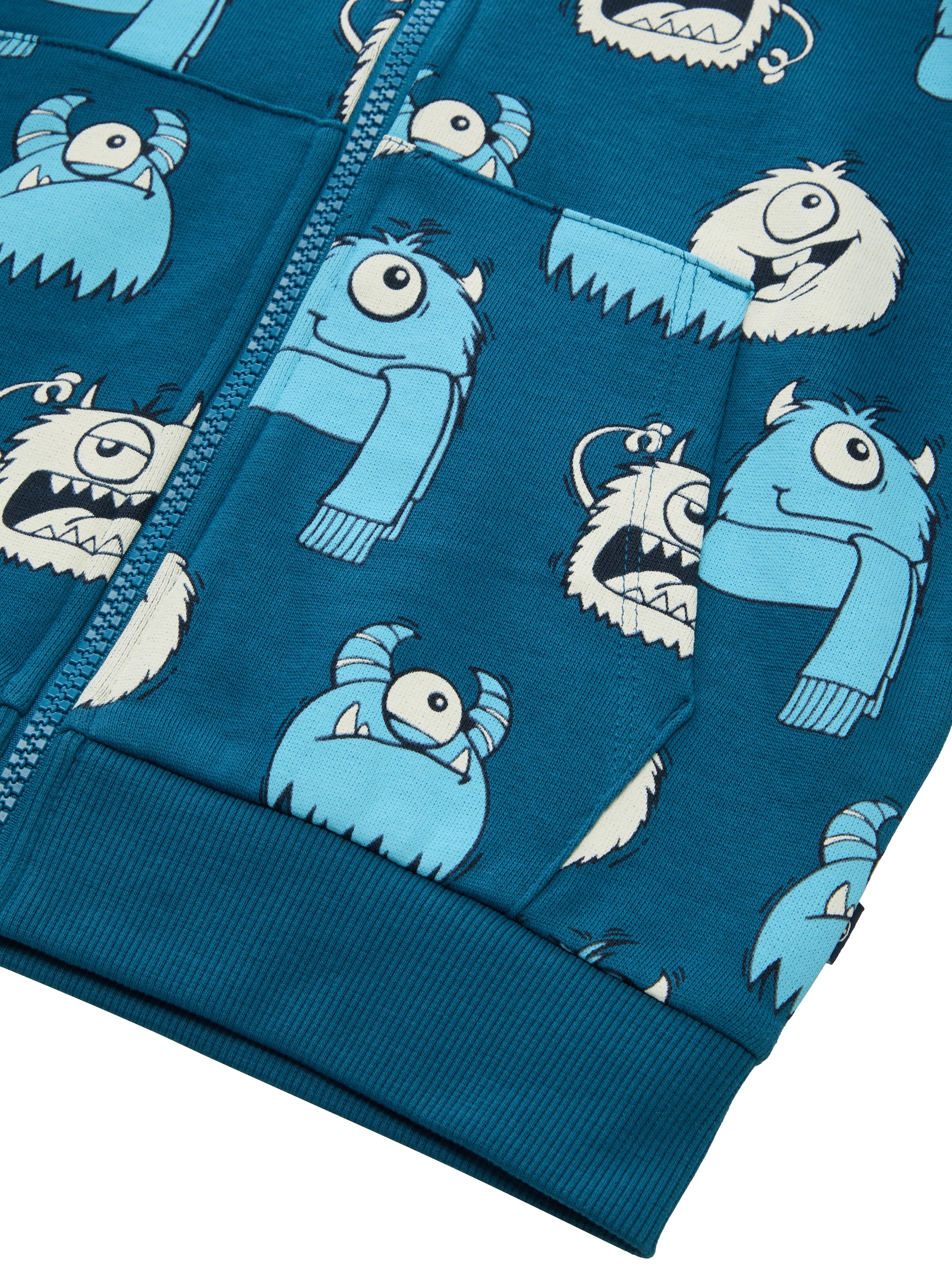 TOM TAILOR Sweatjacke mit Allover-Monster-Print, für Kids