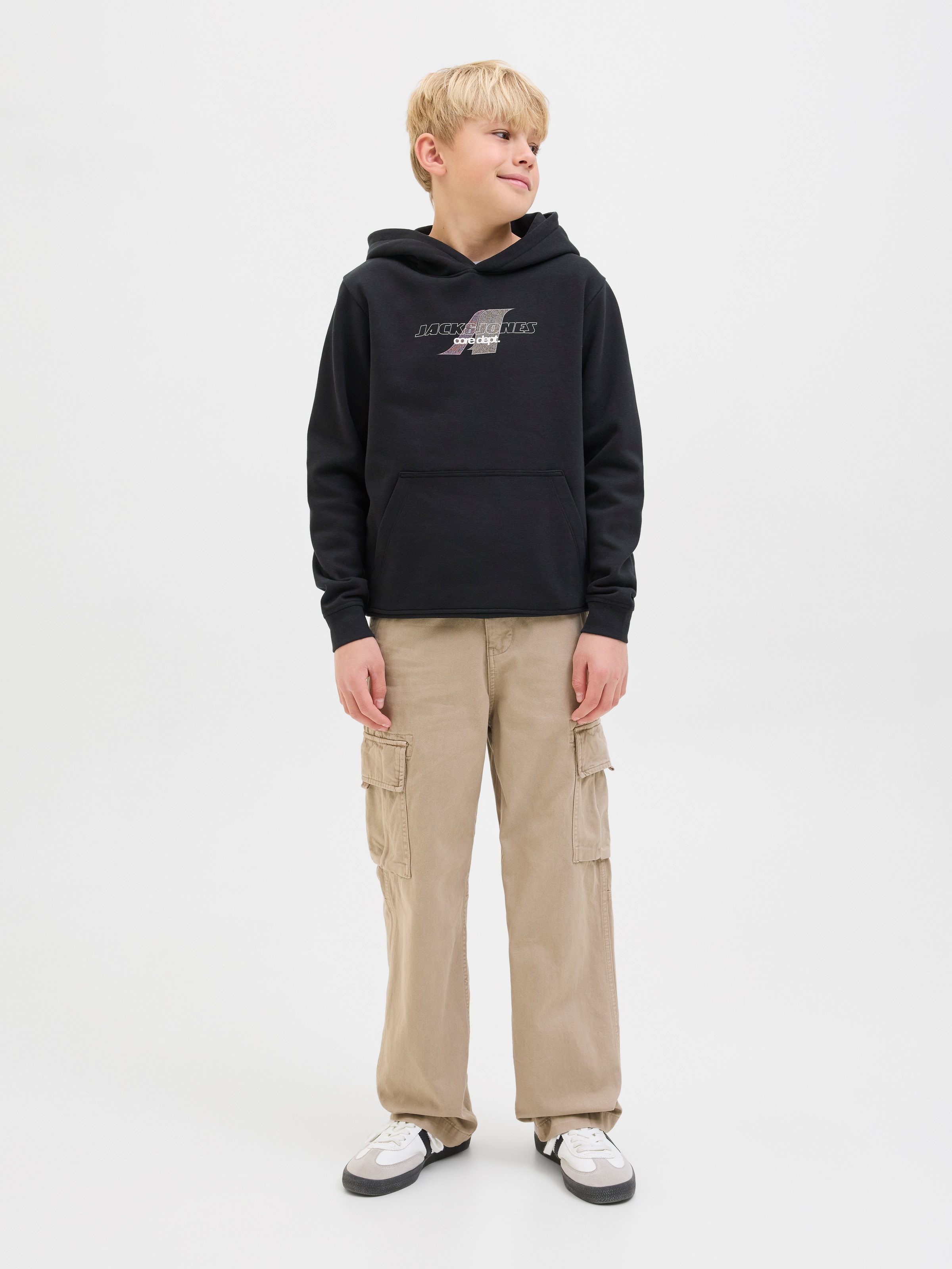 Jack & Jones Junior Kapuzensweatshirt »JCOTIER FRONT PRINT SWEAT HOOD JNR«