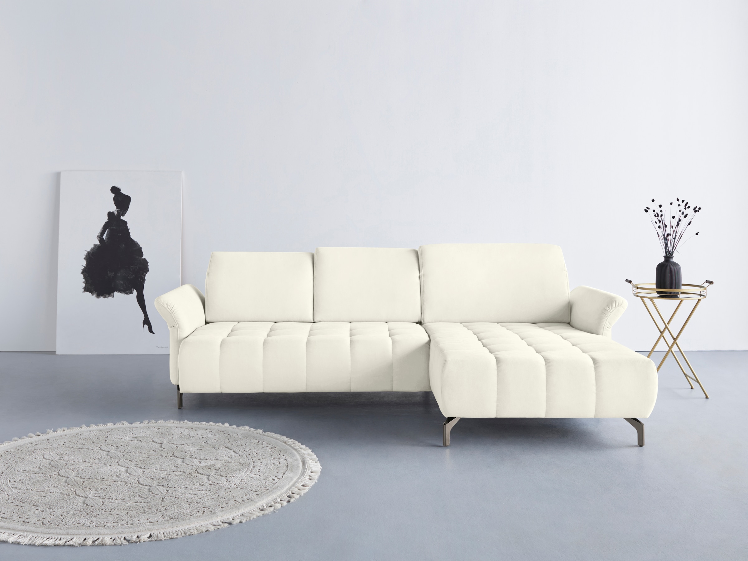 Home affaire Ecksofa »Fresh L-Form« Federkern, wahlweise Kopfteilverstellun günstig online kaufen