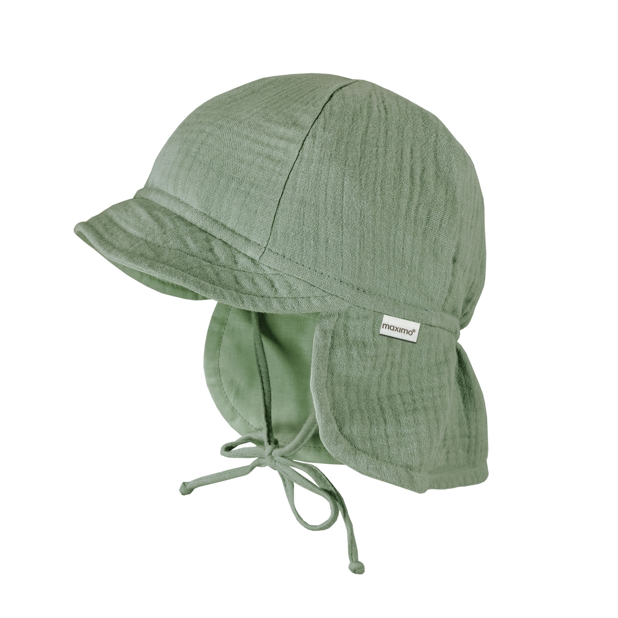 MAXIMO Schirmmütze Musselin, Nackenschutz, Bindeband, Unisex, UV-Schutz