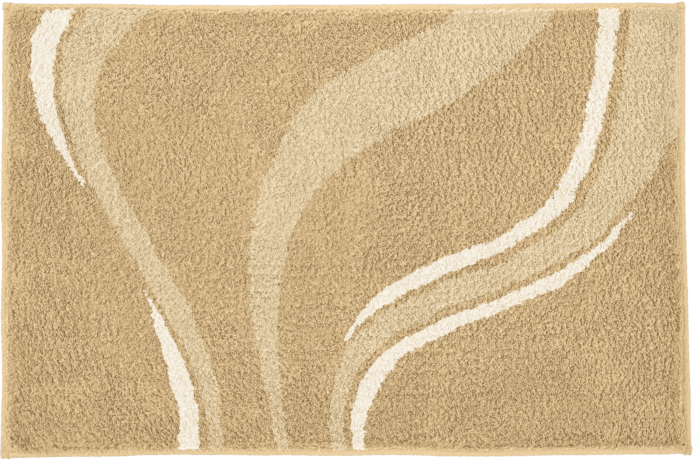 Kleine Wolke Badematte »»Vento«« Höhe 20 mm rutschhemmend beschichtet fußbodenheizungsgeeignet Badteppich, modernes Welledesign, besonders weich