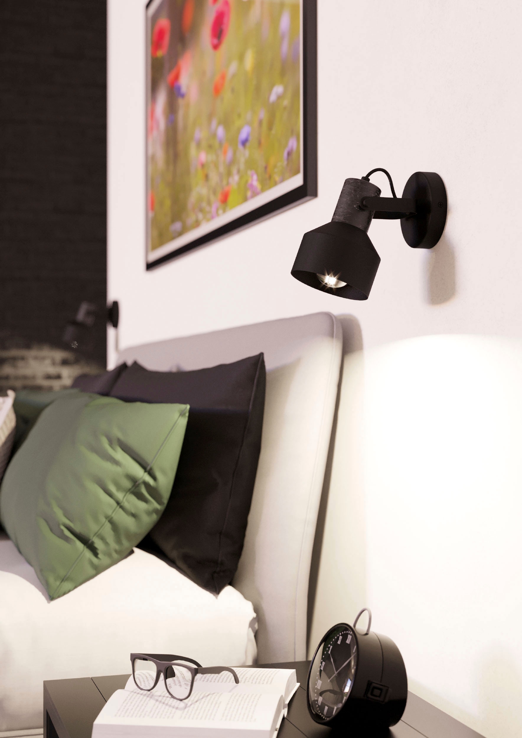 »CASIBARE«, Schlafzimmerlampe, EGLO bestellen Wandstrahler online Wohnzimmerlampe, Lampe E27 Fassung Deckenspot