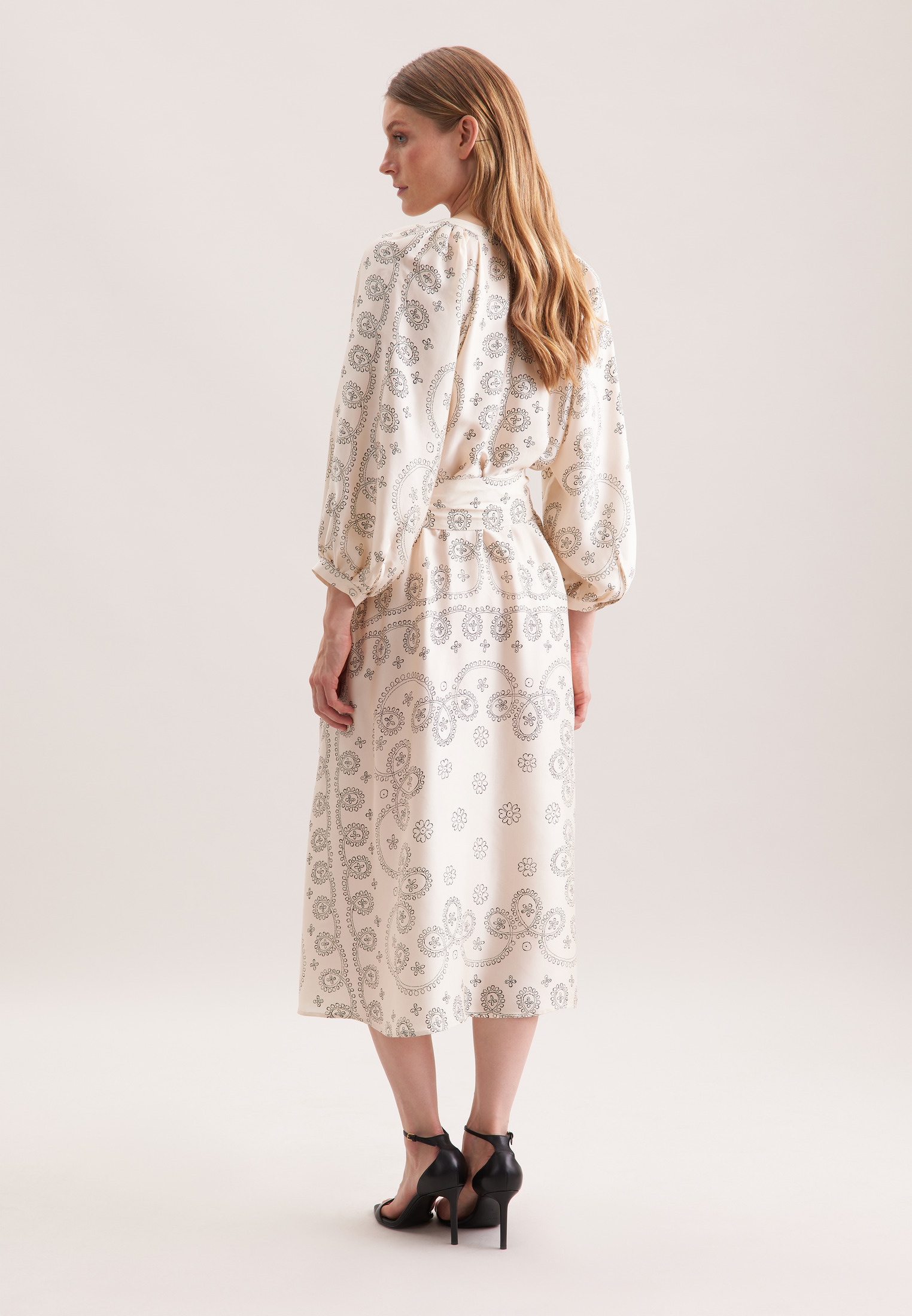 seidensticker Sommerkleid 3/4 V-Neck Druck