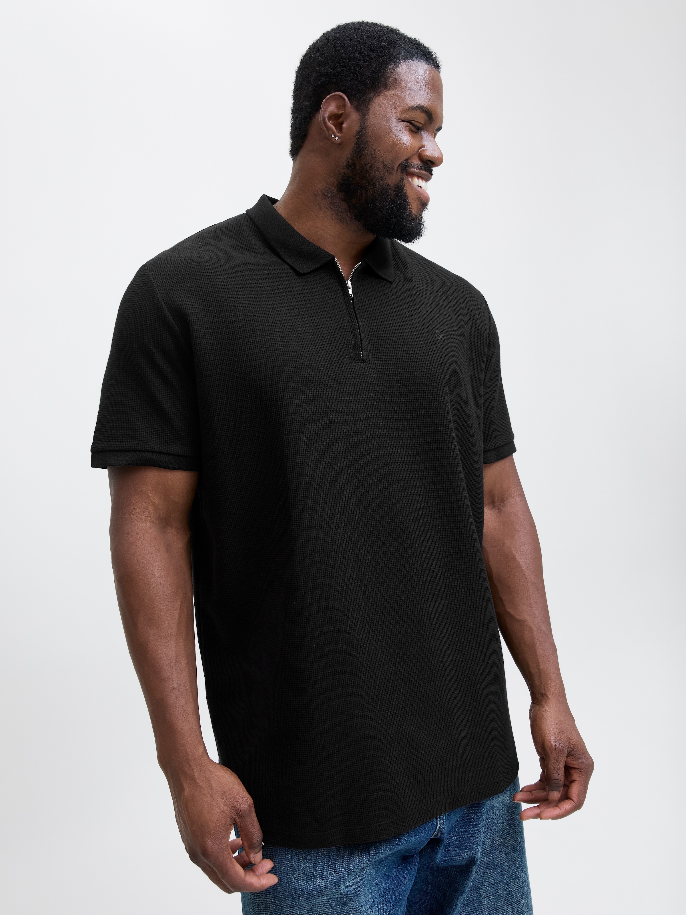 Jack & Jones PlusSize Poloshirt »JJEAUSTIN ZIP POLO SS NOOS PLS«