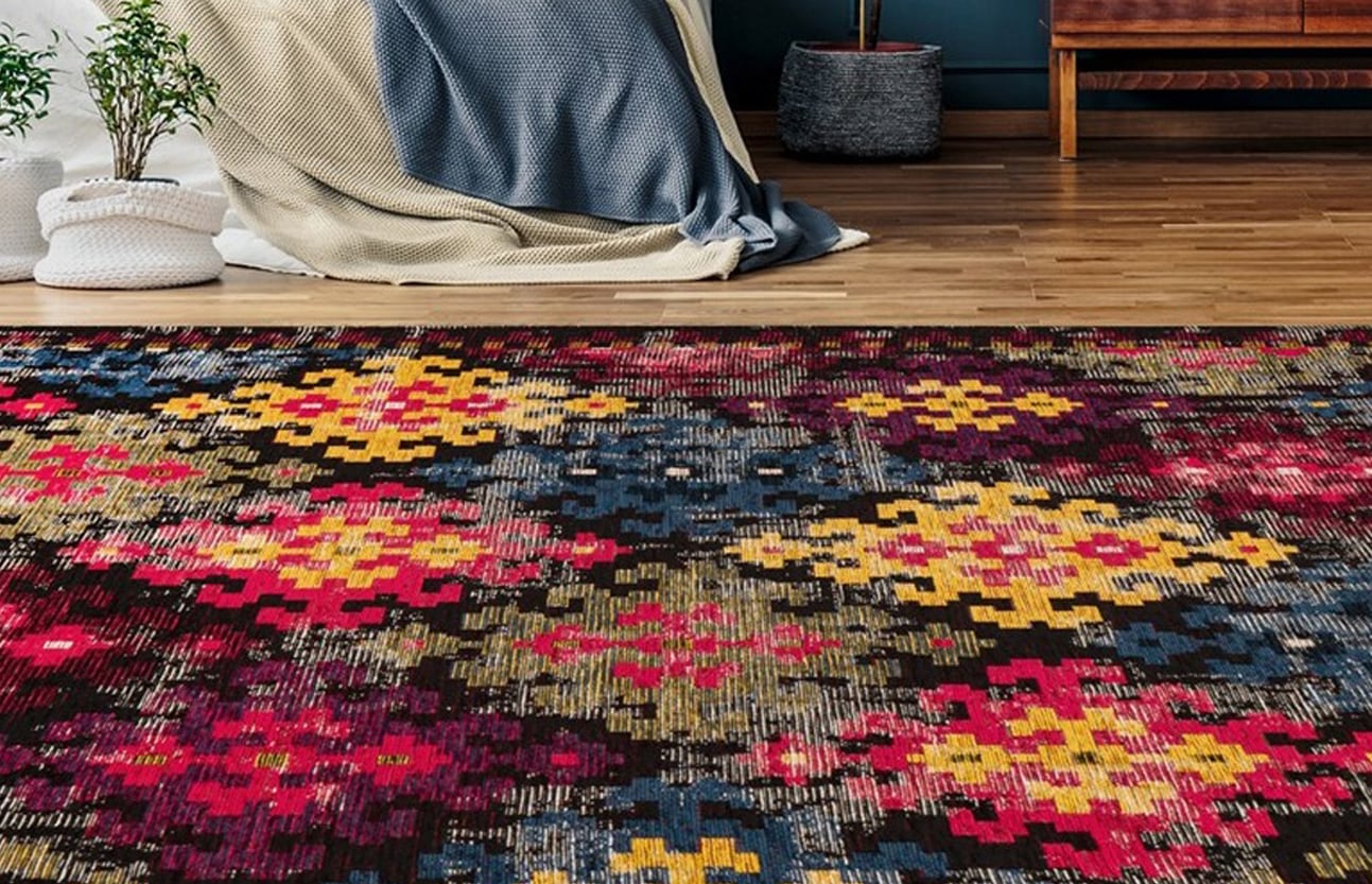 Padiro Teppich »Primavera 325«, rechteckig, 5 mm Höhe, Flachgewebe günstig online kaufen