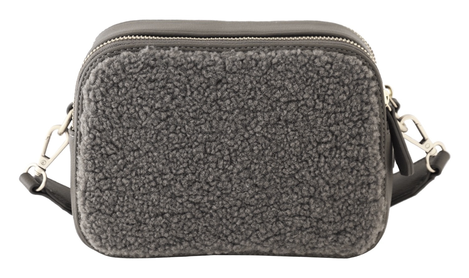 MARCO TOZZI Umhängetasche, Damen Kamerabag, Minibag im Teddy-Look