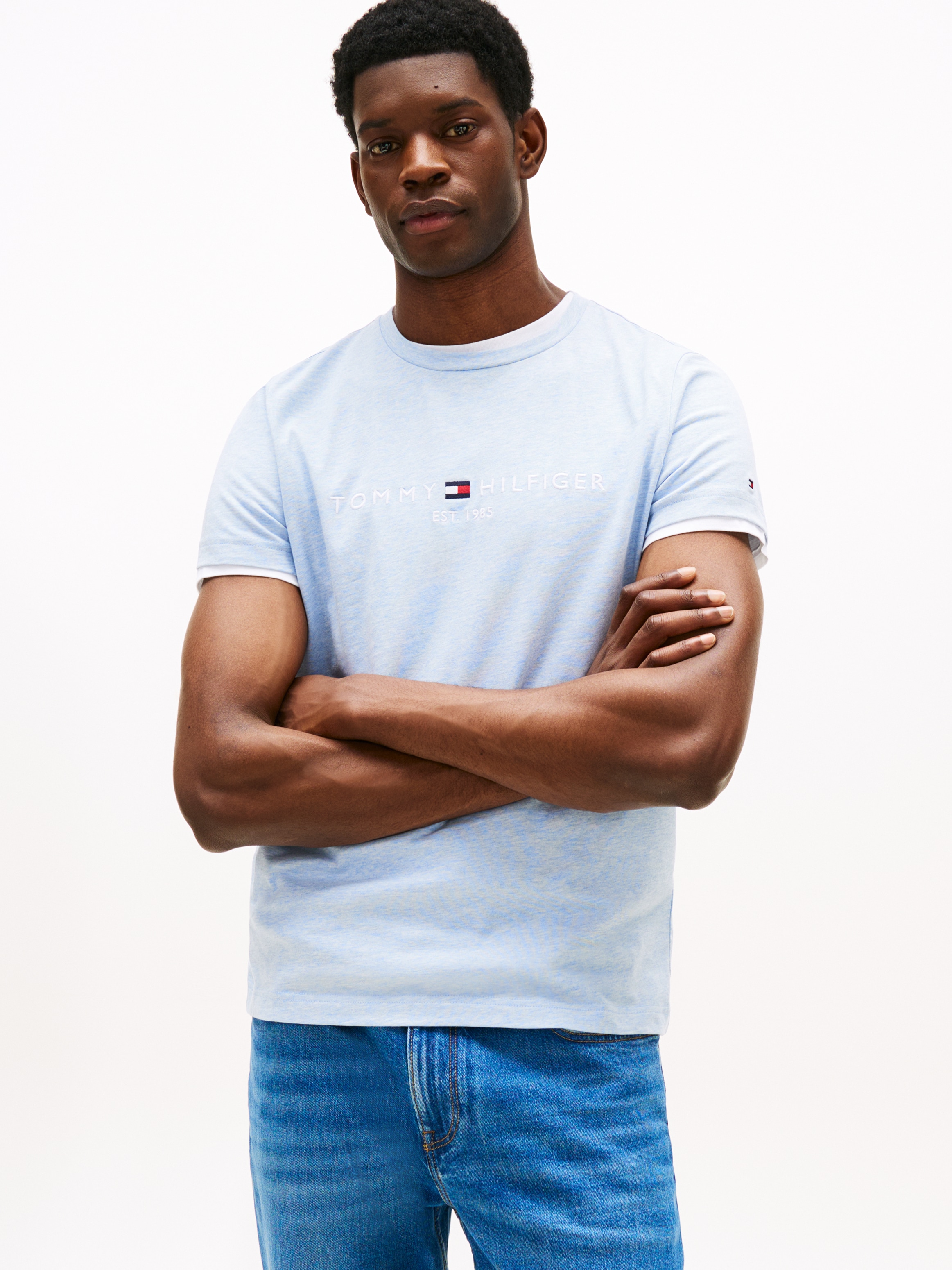 Tommy Hilfiger T-Shirt »TOMMY LOGO« aus reiner Baumwolle