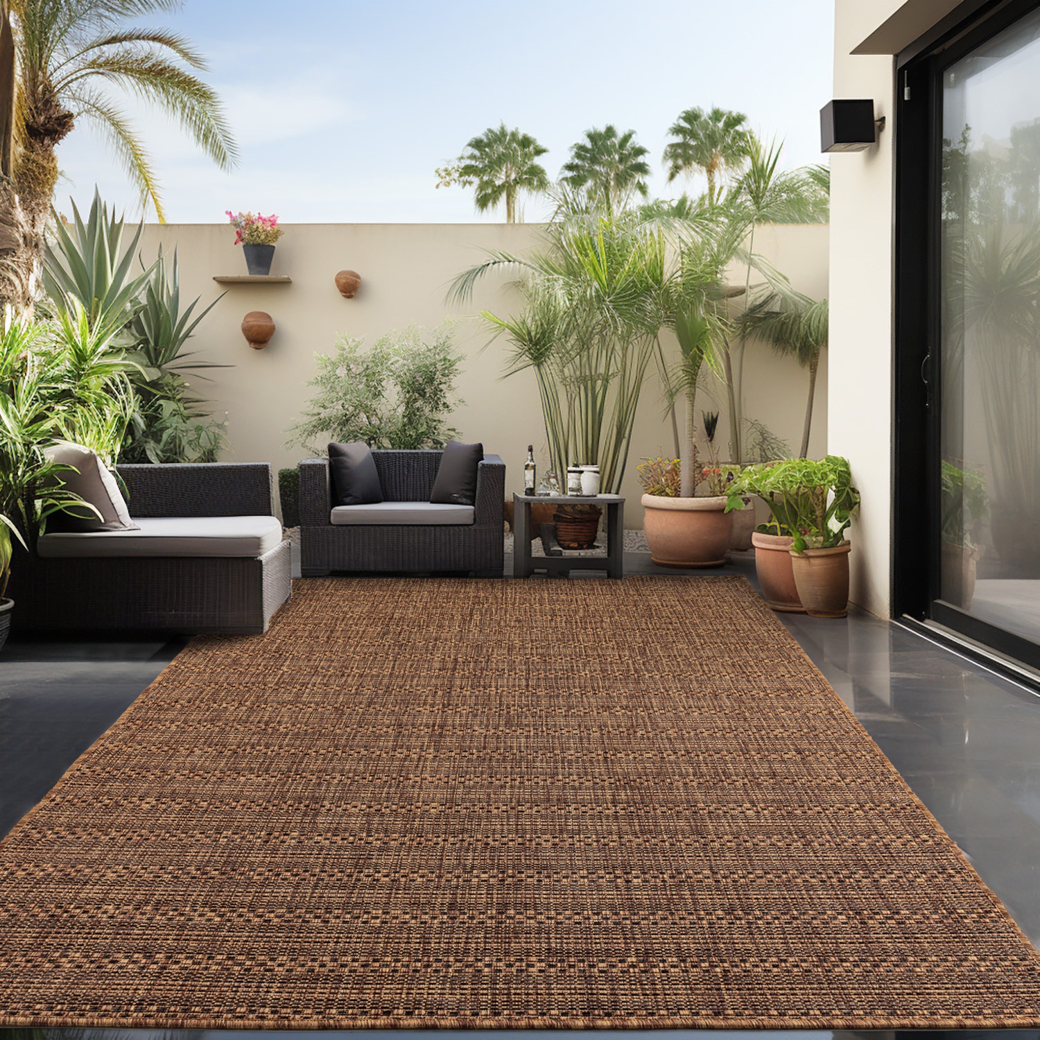 Ayyildiz Teppiche Outdoorteppich »ZAGORA 4513«, rechteckig, 5 mm Höhe, Läuf günstig online kaufen