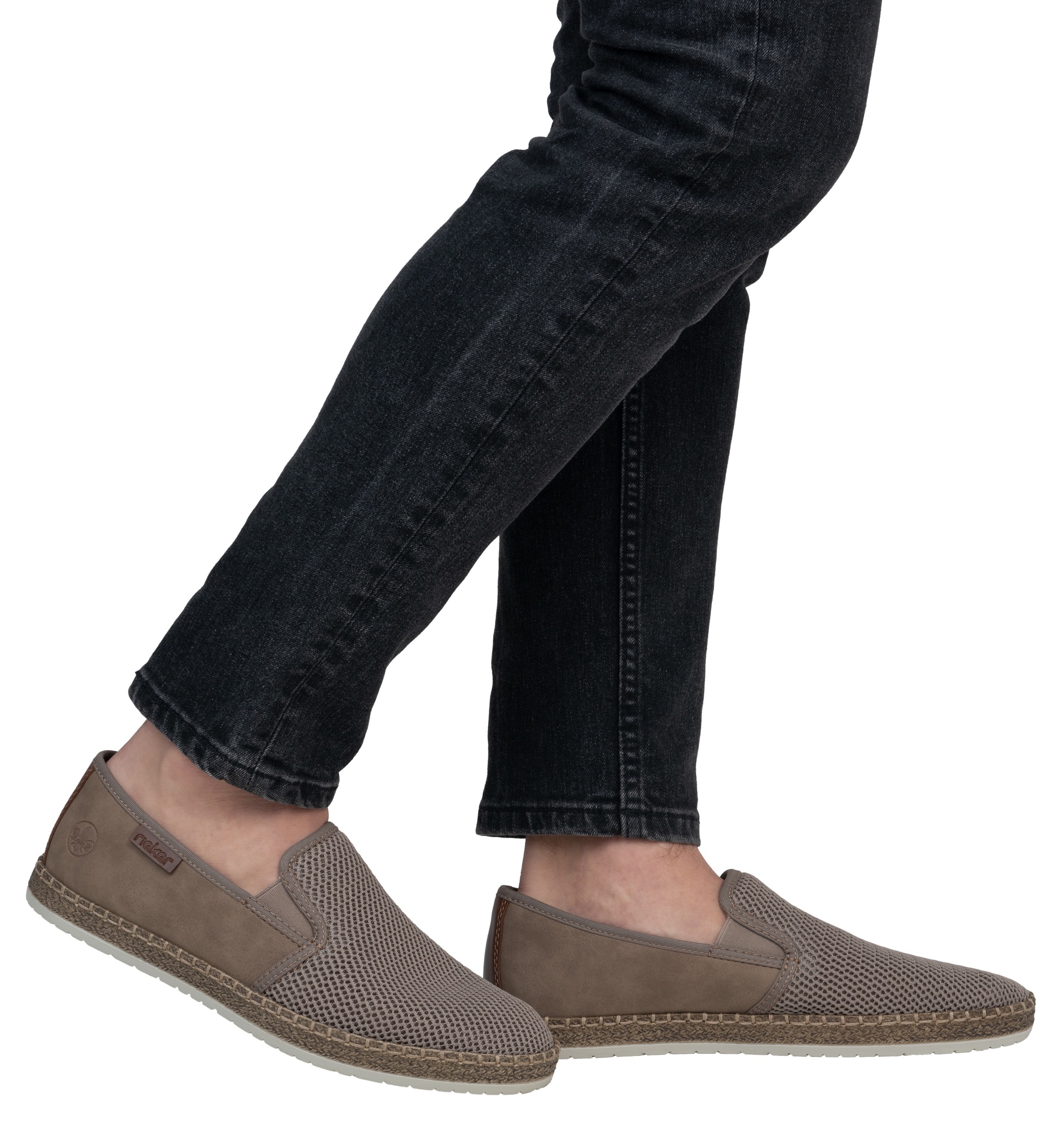 Rieker Espadrille  Slipper, Strandschuh, Sommerschuh mit Stretcheinsätzen