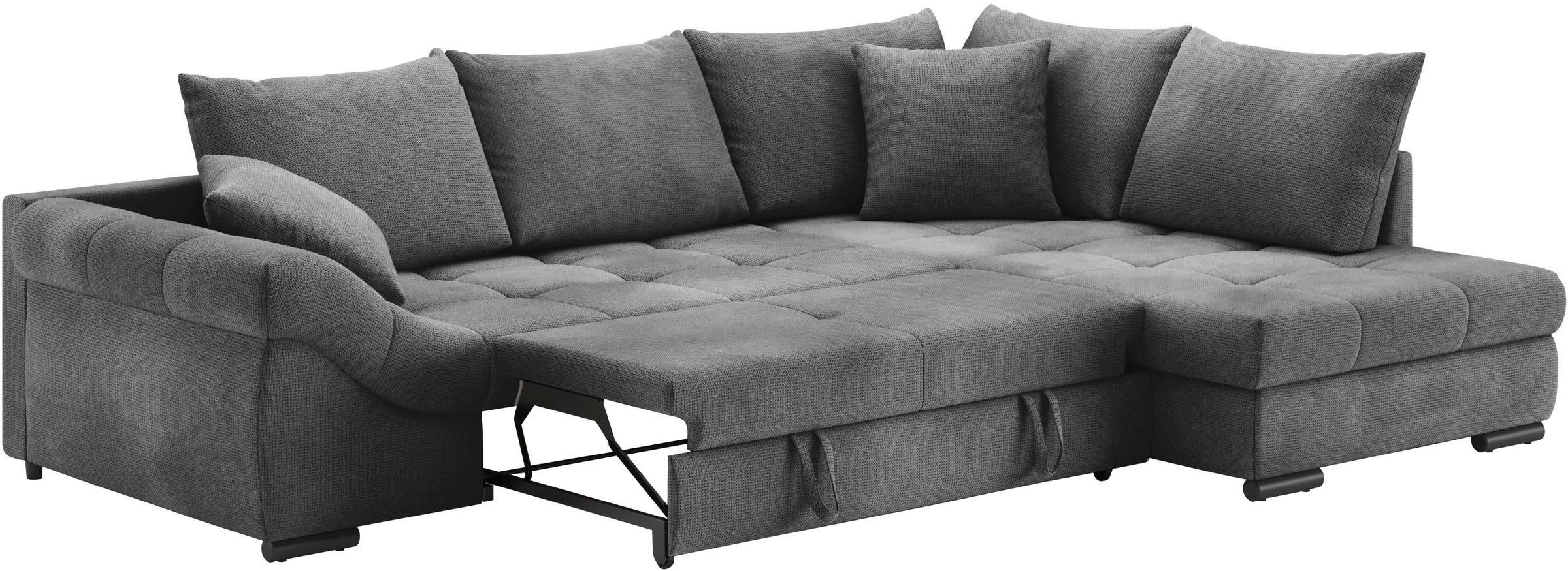 Mr. Couch Ecksofa »Allegro DuraFlex, L-Form«, Hochschläfer-Bettauszug, Kaltschaumpolsterung, bis 140 kg belastbar