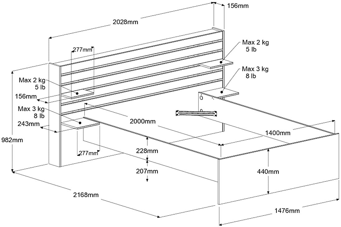 Parisot Schlafzimmer-Set, (4 tlg.), viel Stauraum, schöne Optik, Einsätze an Schrank und Kommode drehbar