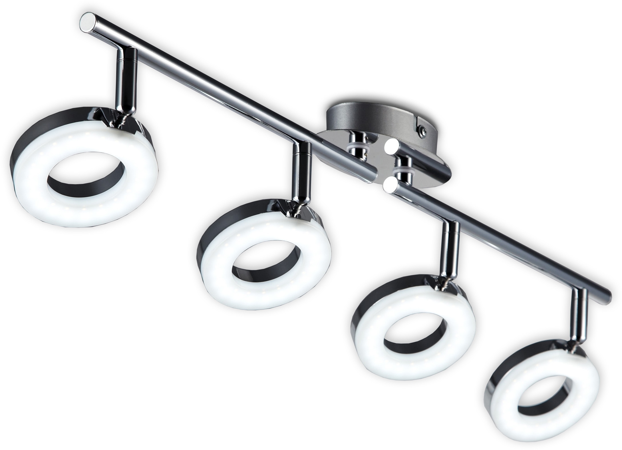 B.K.Licht LED Deckenspots »Yuna«, 4 flammig, Leuchtmittel LED-Board | LED fest integriert, LED Deckenleuchte, modern, Wohnzimmer, Spot, Strahler schwenkbar