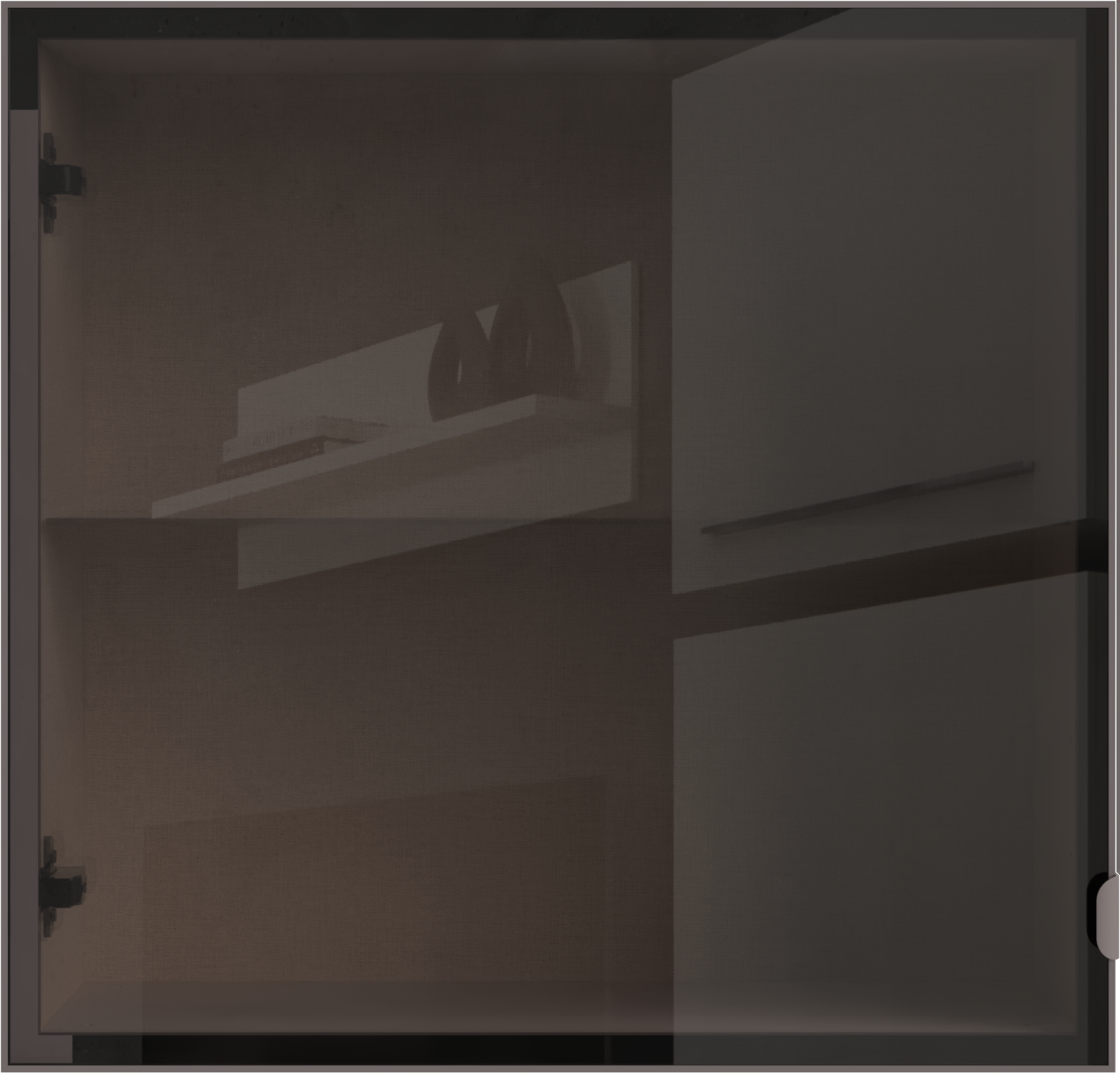 PLACES OF STYLE Hängevitrine »Opera, Wandschrank, Schwebendes Design für modernen Wohnraum« UV lackiert, Soft Close Funktion, Wandmontiert