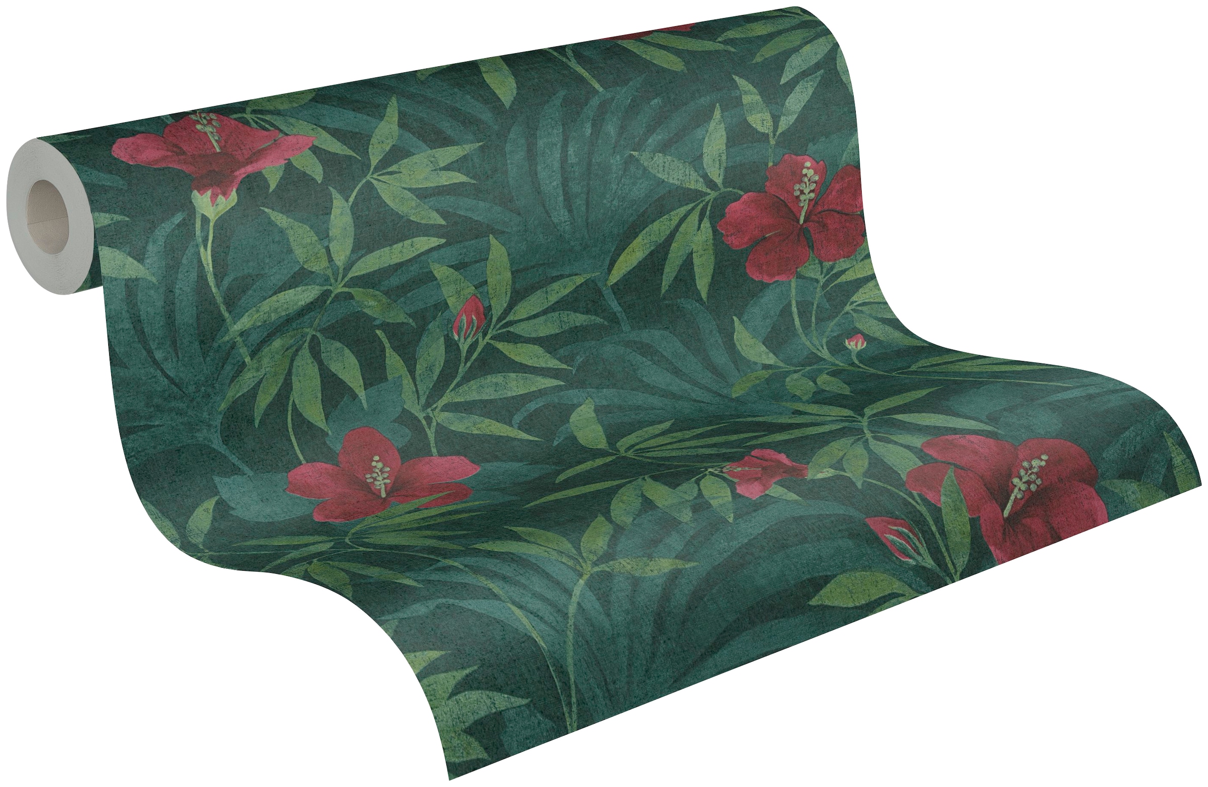 A.S. Création Vliestapete »Cuba«, floral-botanisch-tropisch, Dschungeltapete Tapete Blumen Tapeten Wohnzimmer Schlafzimmer Küche