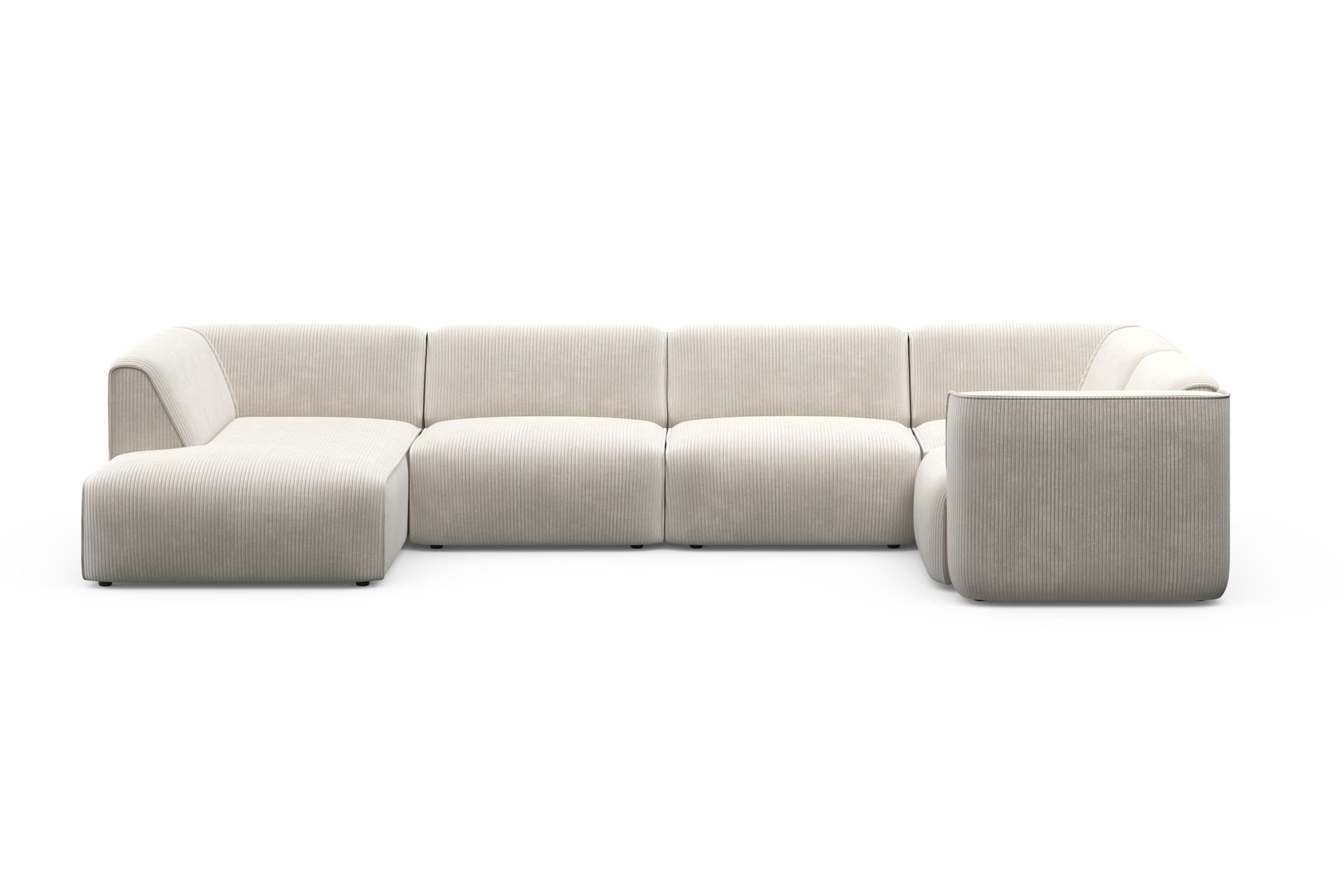 RAUM.ID Wohnlandschaft »Merid U-Form, jederzeit durch Module erweiterbar, B/T/H: 367/206/70 cm«, als Modul oder separat verwendbar, für individuelle Zusammenstellung