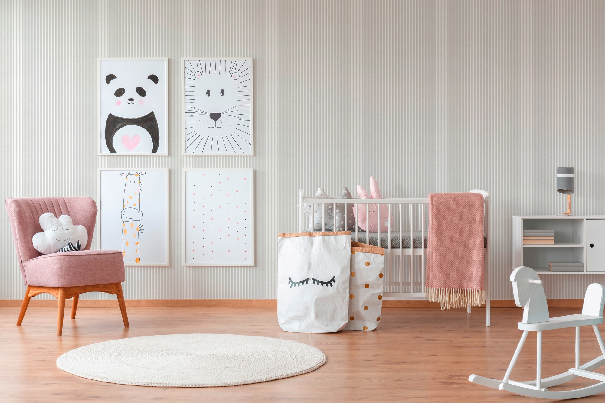 living walls Vliestapete »Little Stars«, leicht glänzend-gestreift-längsgestreift-Streifen, Kinder Tapete Streifen Tapeten Kinderzimmer Schlafzimmer modern Design