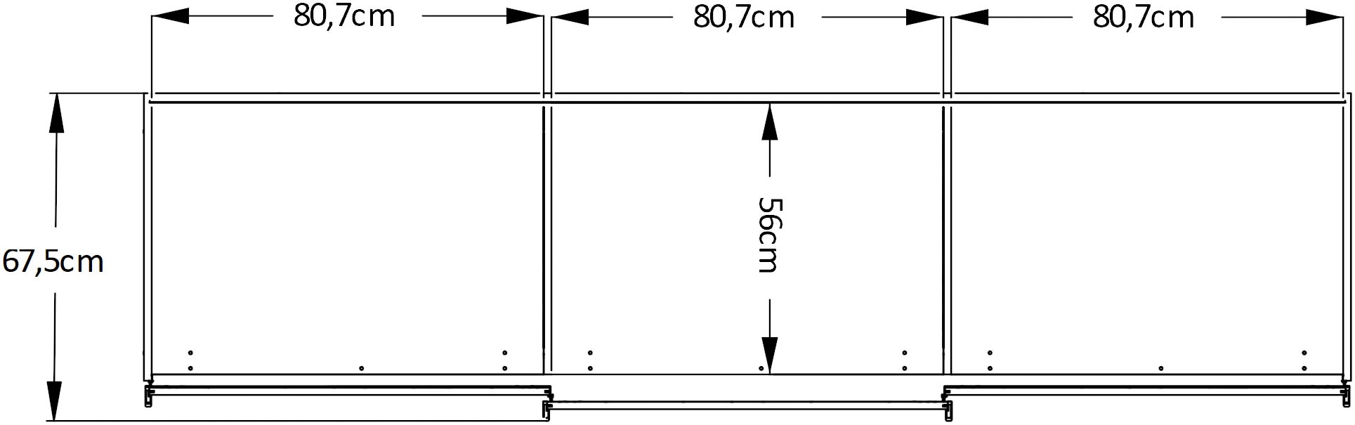 STAUD Schwebetürenschrank »Includo Glas, Made in Germany«