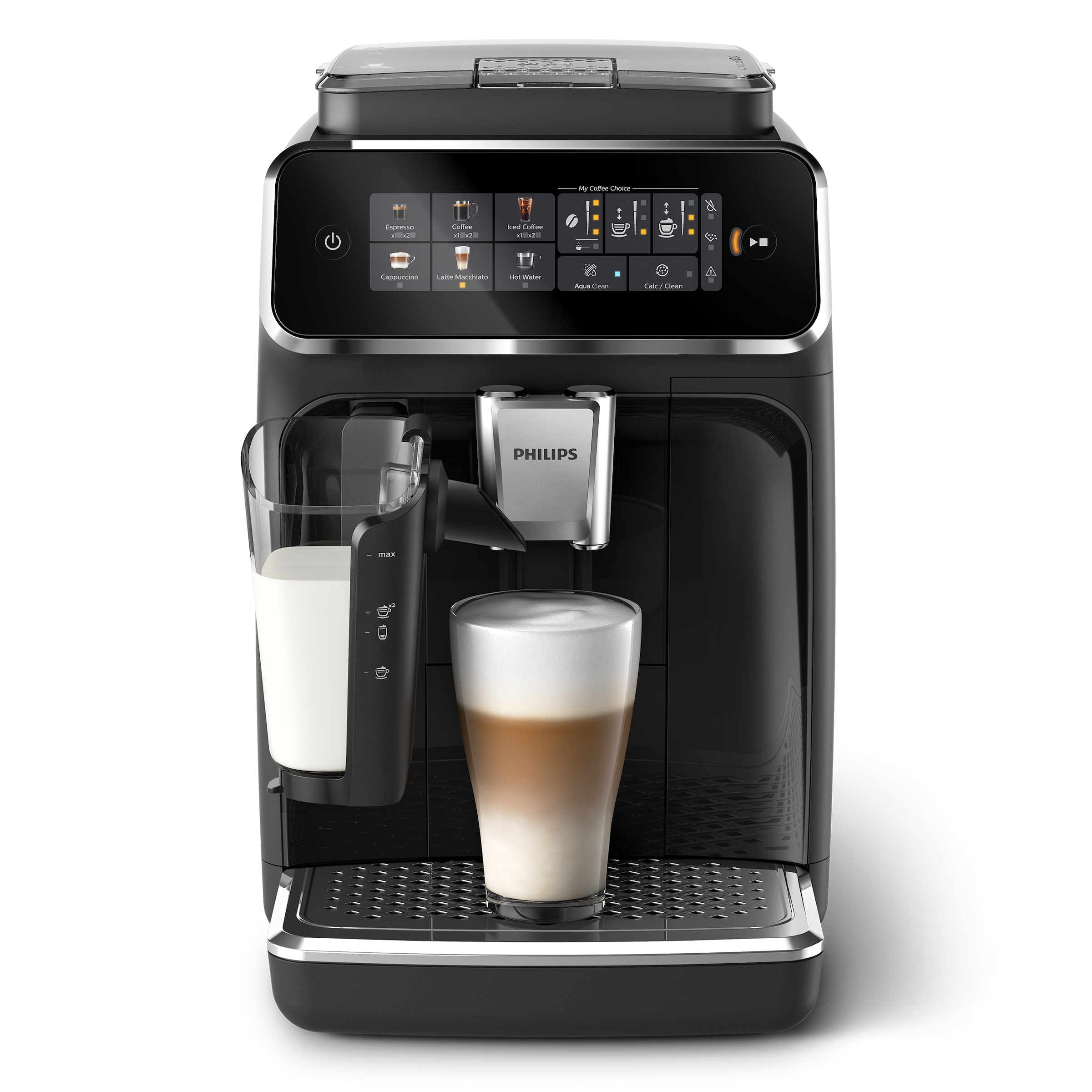 Philips Kaffeevollautomat »EP3341/50 3300 Series, 6 Getränke (heiß oder eisgekühlt),«, LatteGo-Milchsystem, SilentBrew Technologie, Klavierlack-Schwarz