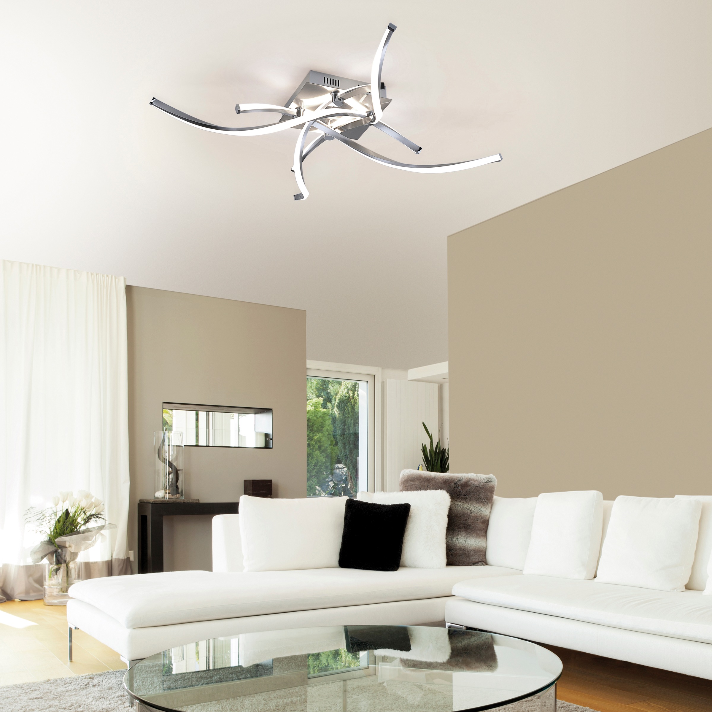 Paul Neuhaus Deckenleuchte »POLINA«, 4 flammig, Leuchtmittel LED-Board | LED fest integriert, LED, dimmbar, Simply Dim, Memory, nach Trennung vom Netz