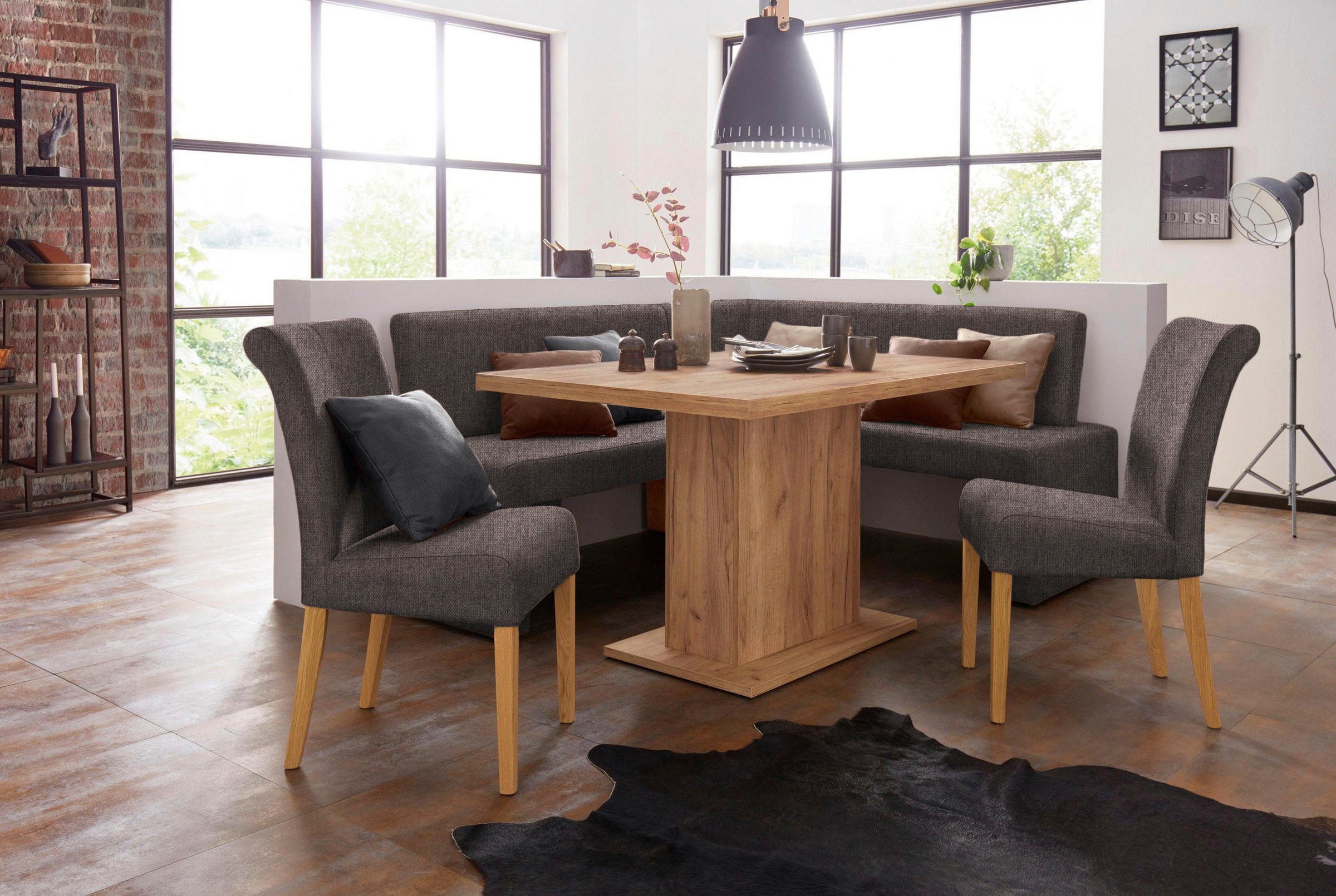 Home affaire 4-Fußstuhl »Barcelona« (Set) 2 Stk.Stuhlbeine aus Massivholz, günstig online kaufen