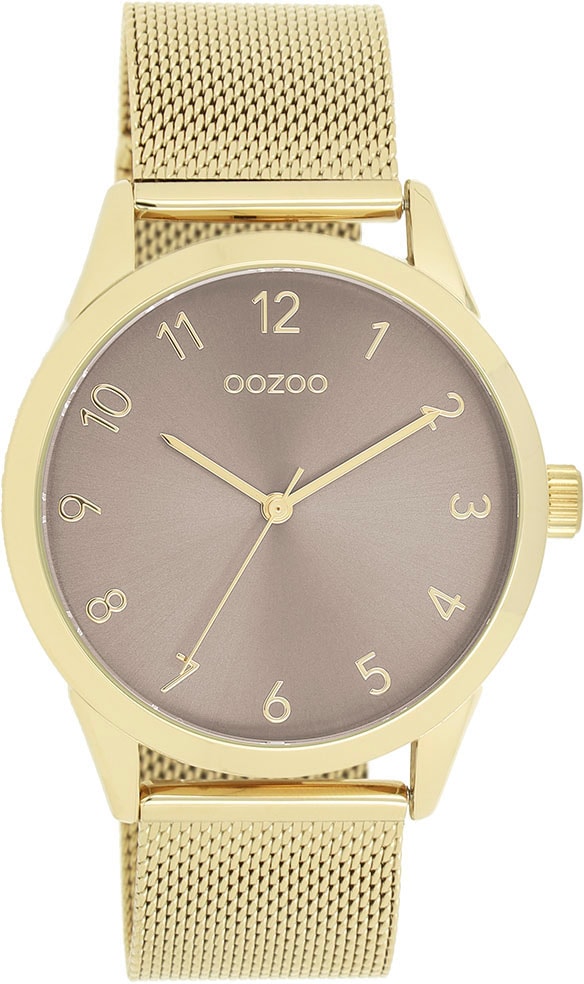 OOZOO Quarzuhr Armbanduhr, Damenuhr, Herrenuhr, Lederarmband, analog