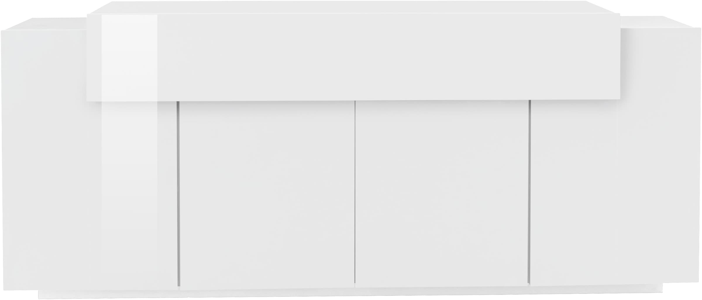 INOSIGN Sideboard »Coro, Kommode, Schrank, Kredenz, grifflos mit Einlegeböden«, 1 klappe,4 Türen, Doppeltiefe, B/T/H 200x45x85,6cm