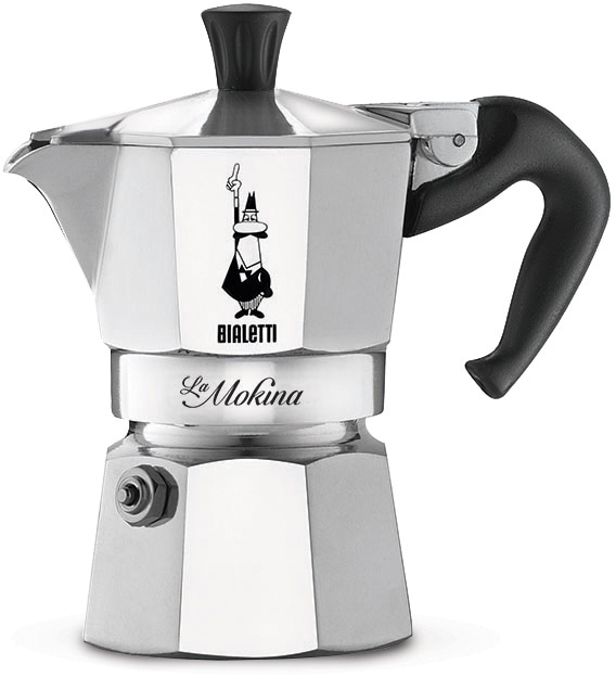 BIALETTI Espressokocher »Moka Express La Mokina«, 0,04 l Kaffeekanne, für den Espressoschluck zwischendurch, Aluminium