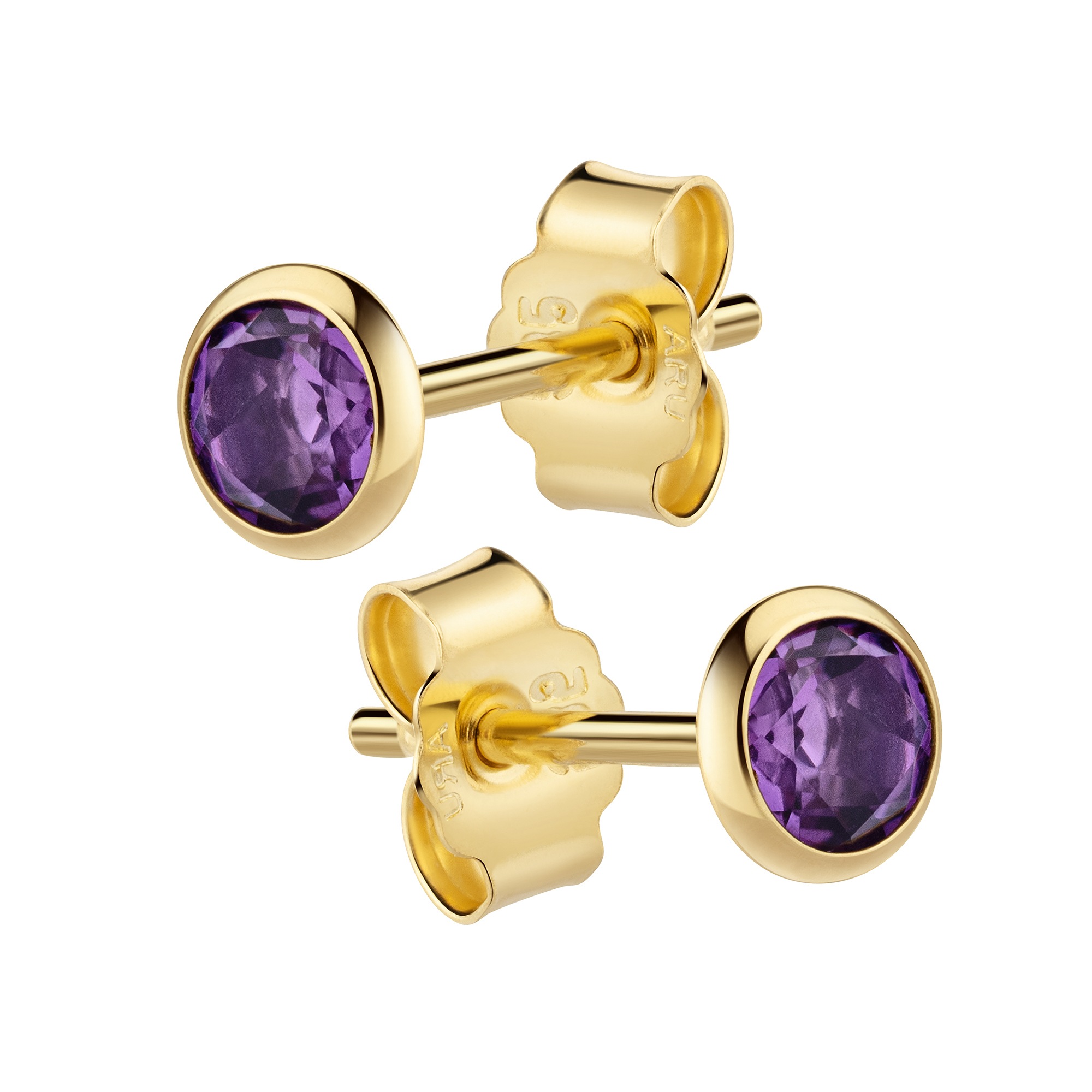 Vivance Paar Ohrstecker »585/- Gelbgold Amethyst«