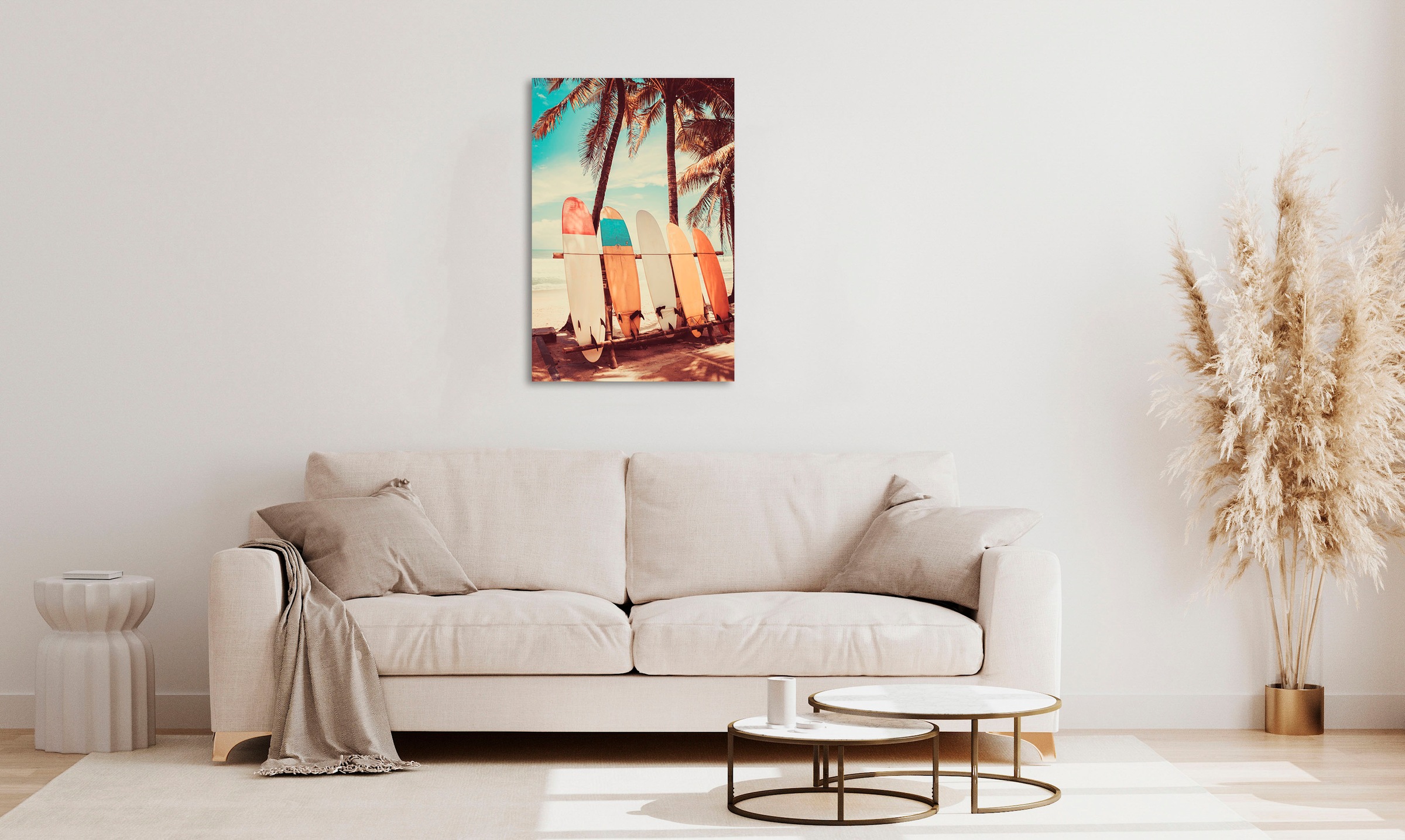 queence Acrylglasbild »Erda«, Landschaft-Italien-Spanien-Strand-Himmel-Meer günstig online kaufen