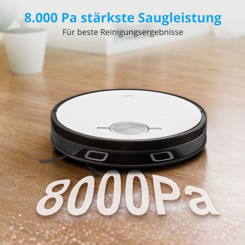 Medion® Saugroboter »X50 SW (MD20004)«, mit Absaugstation, starke 8.000 Pa Saugkraft, No Go & Go Bereiche