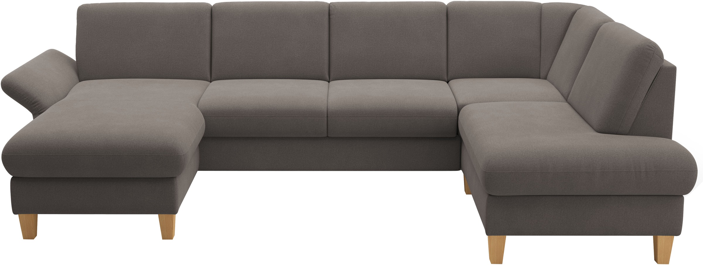 Home affaire Wohnlandschaft »Rochelle, U-Form«, optional mit Armteilverstellung, mit Bettfunktion & Bettkasten